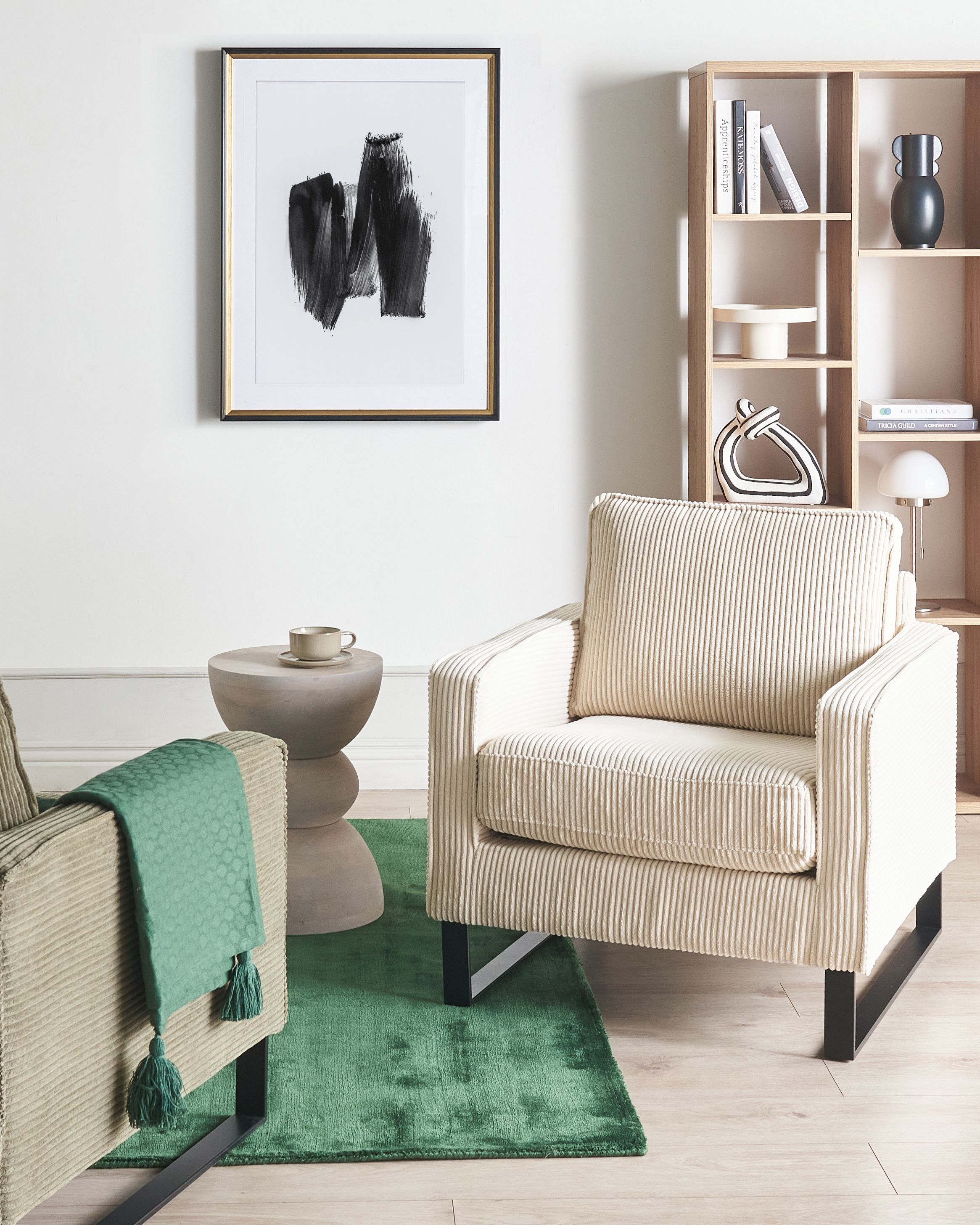 Armchair VIND Corduroy Light Beige