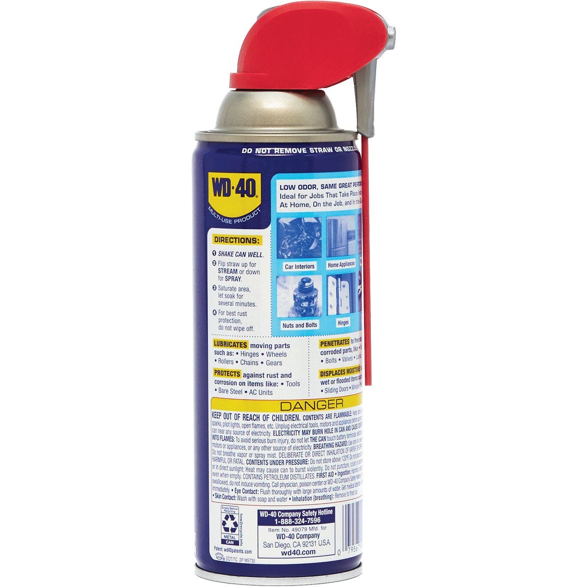 WD-40 12 Oz. Low Odor Lubricant with Smart Straw