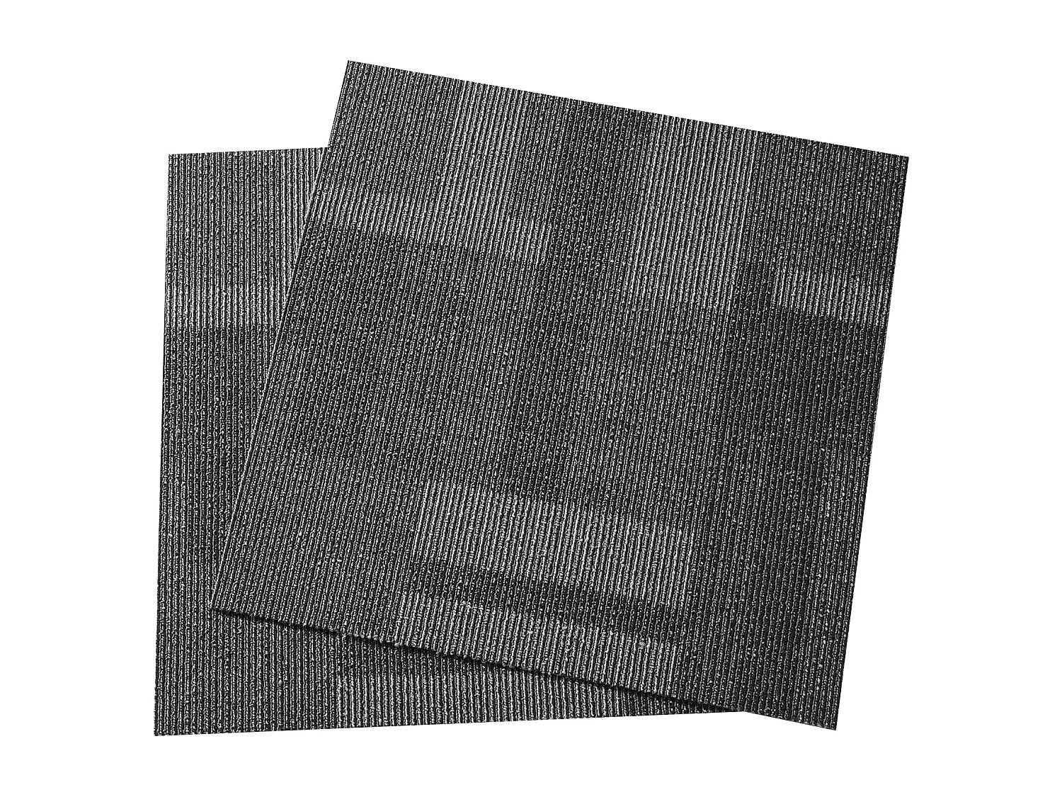 Tapis SucceBuy Dalles de Moquette Réutilisables, 24 Pièces 60.96CMx60.96CM Carrés avec Rembourrage Attaché DIY - Gris Mélangé