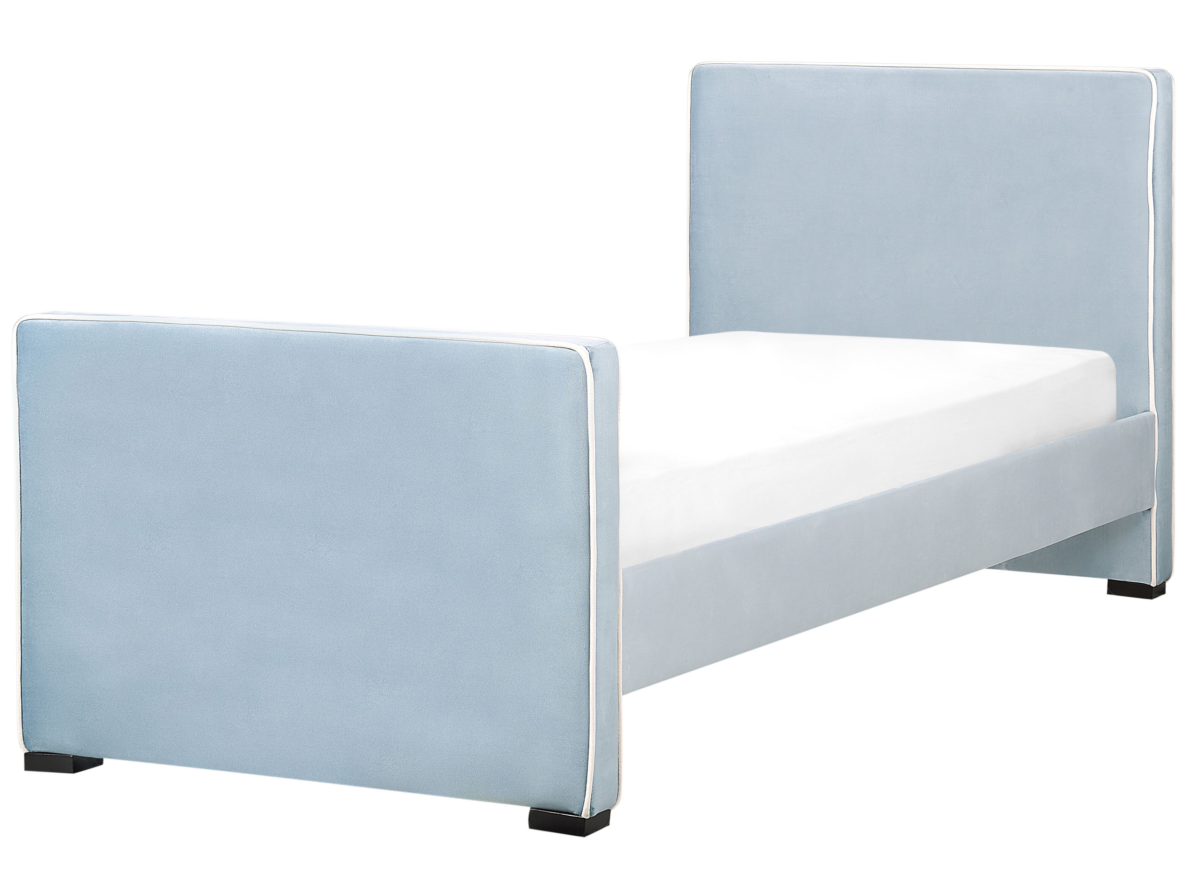 Bed Velvet TEENIE 90 x 200 cm (EU Single) Light Blue
