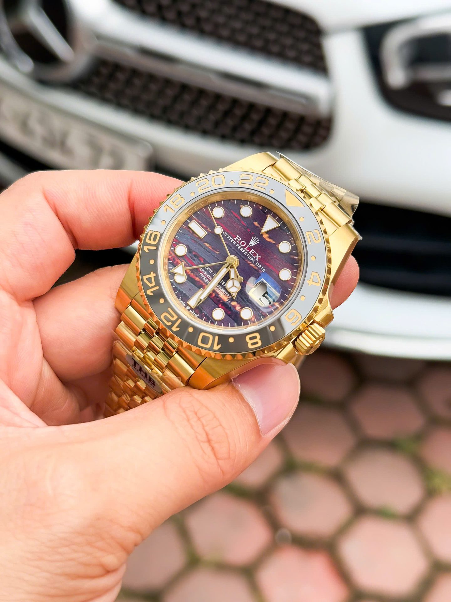 Rolex GMT Master II Tiger Eye Ttone Dial Best Replica Watches Jubilee Strap THB Factory 40mm - Top club