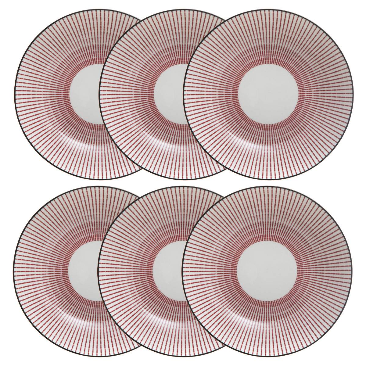 Set of 6 deep plates "Lunis" D.20.2 cm