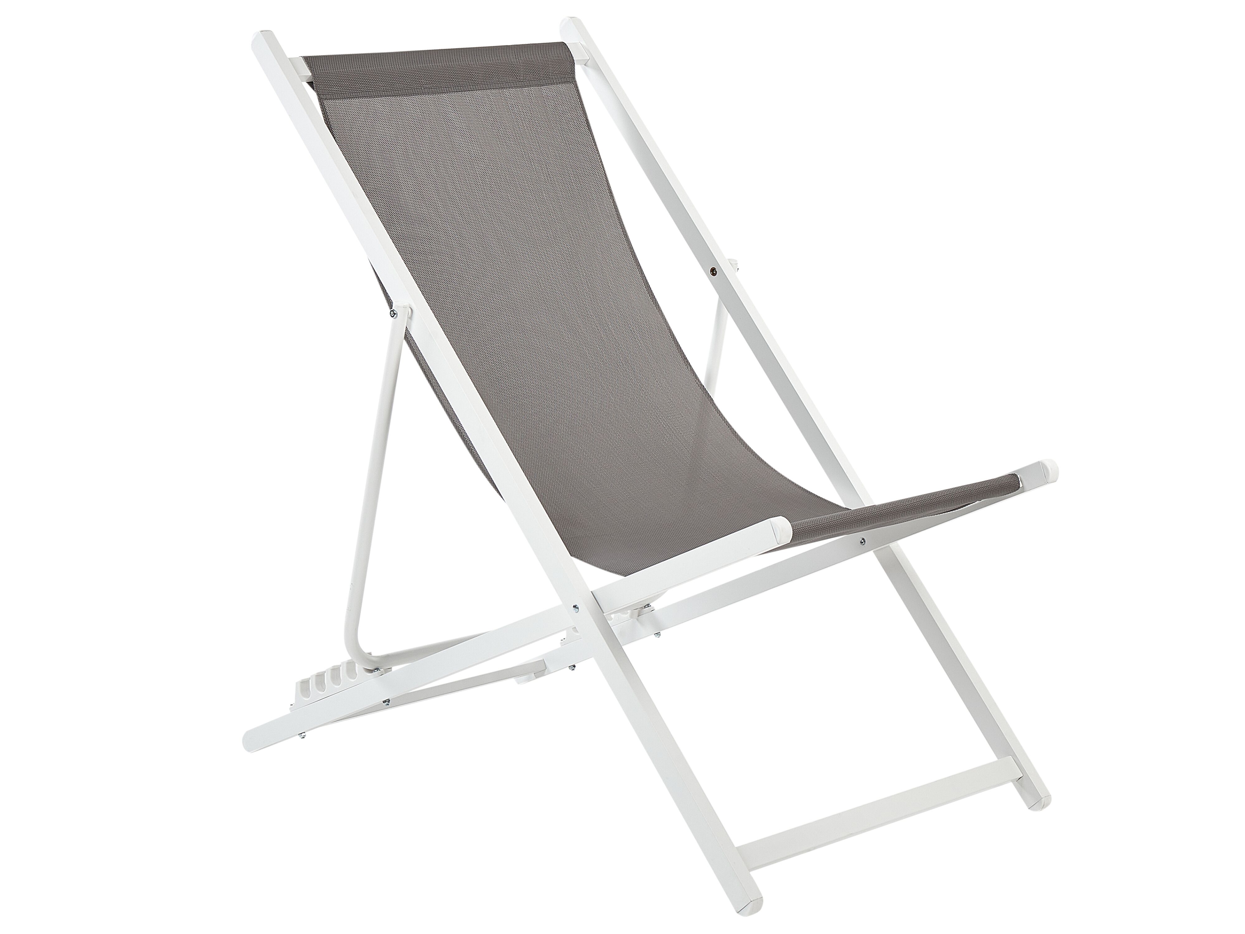 Folding Deck Chair LOCRI II Metal Grey
