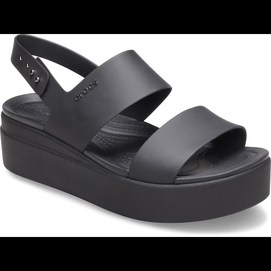 Brooklyn Low Wedge Sandal - Black