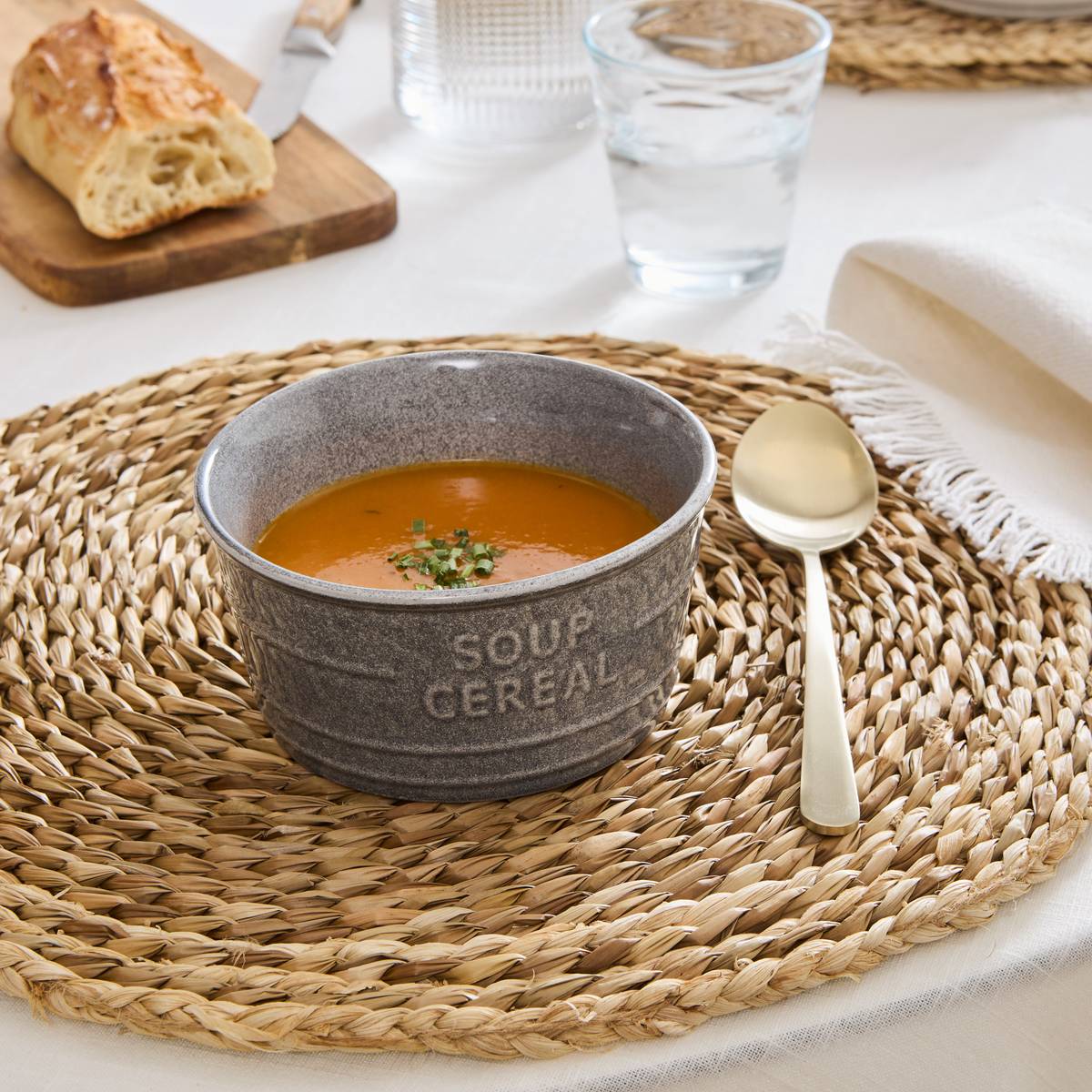 Bowl"Cafe" 500 ml, earthenware, blue-grey