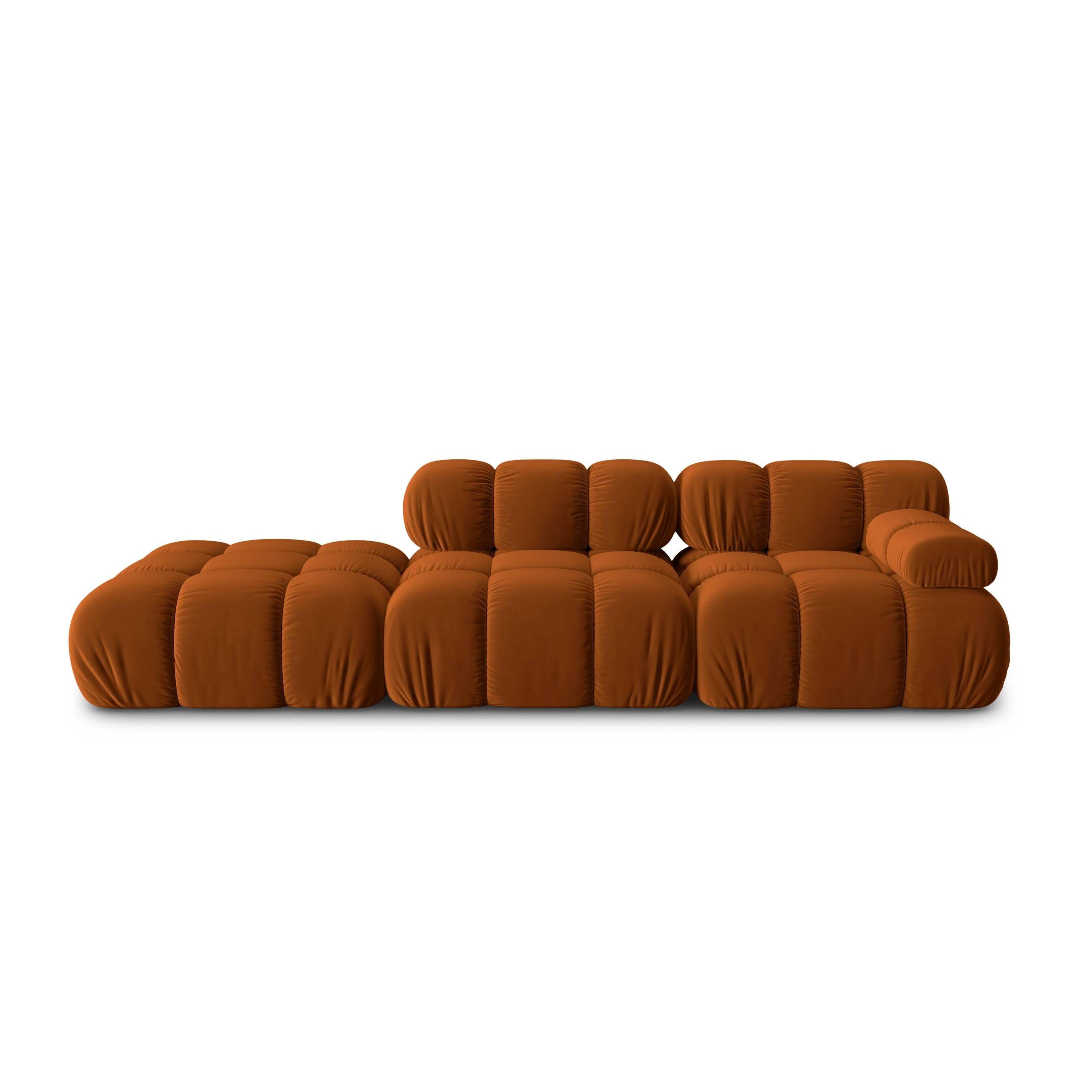 Milo Casa Tropea Modulaire 2-zitsbank Links Open met Hocker - Terracot