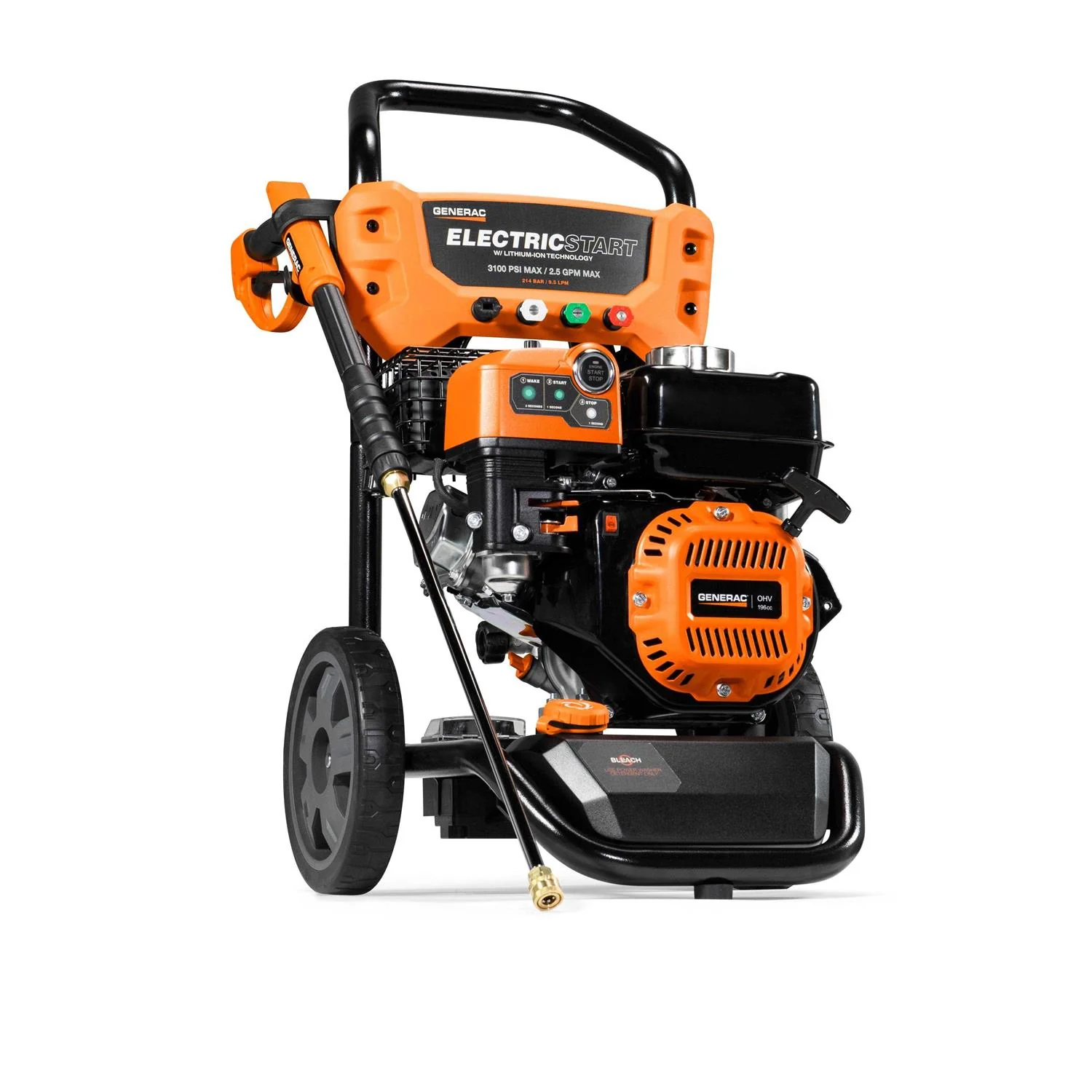 Generac 3100 PSI Corded Electric Start Gas Pressure Washer - 8894 Generac 3100 PSI Corded Electric Start Gas Pressure Washer - 8894