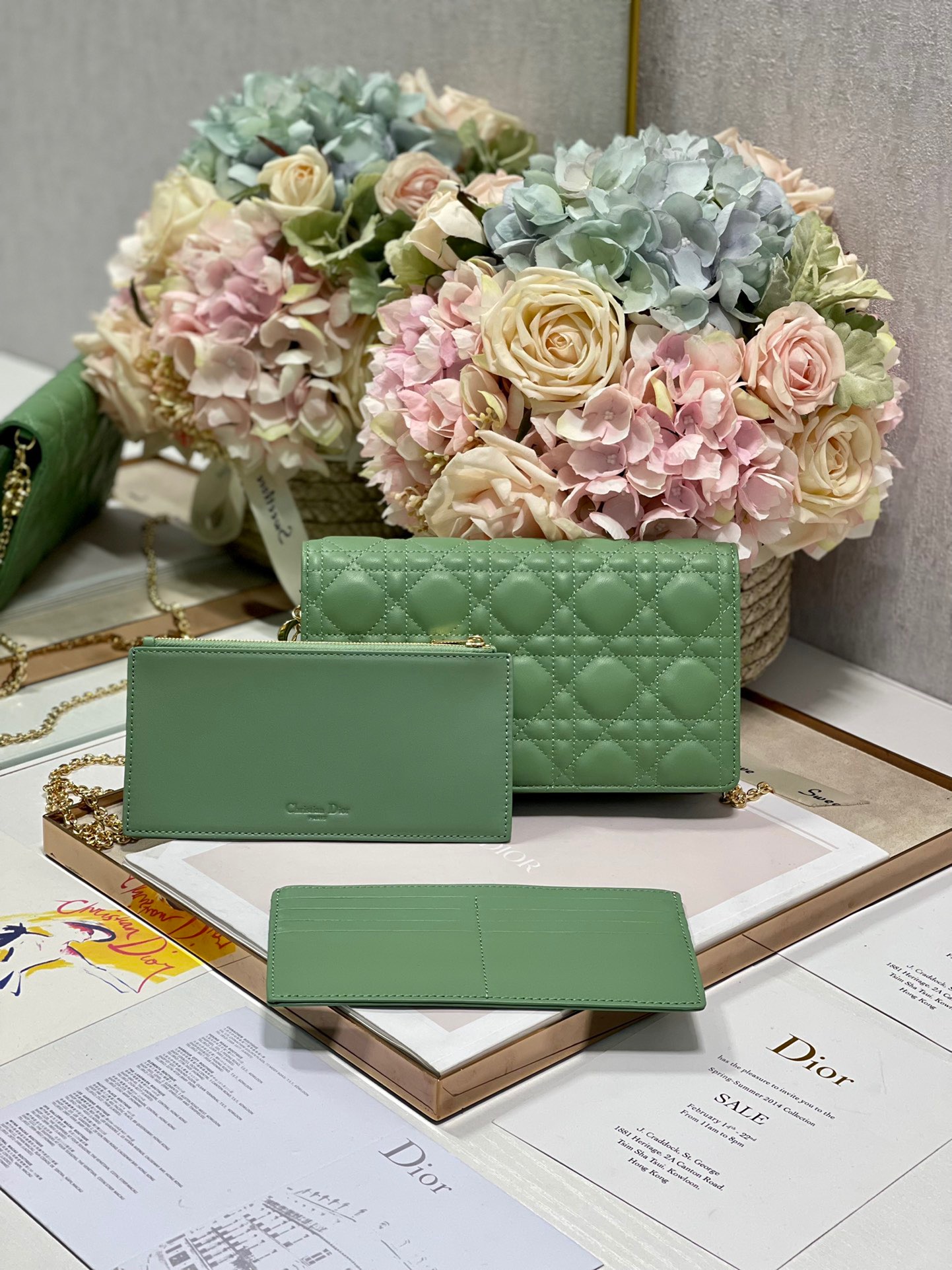 Christian Dior Lady Dior Pouch Turquoise, For Women, Women’s Handbags 8.5in/21.5cm CD1:1High-quality replica