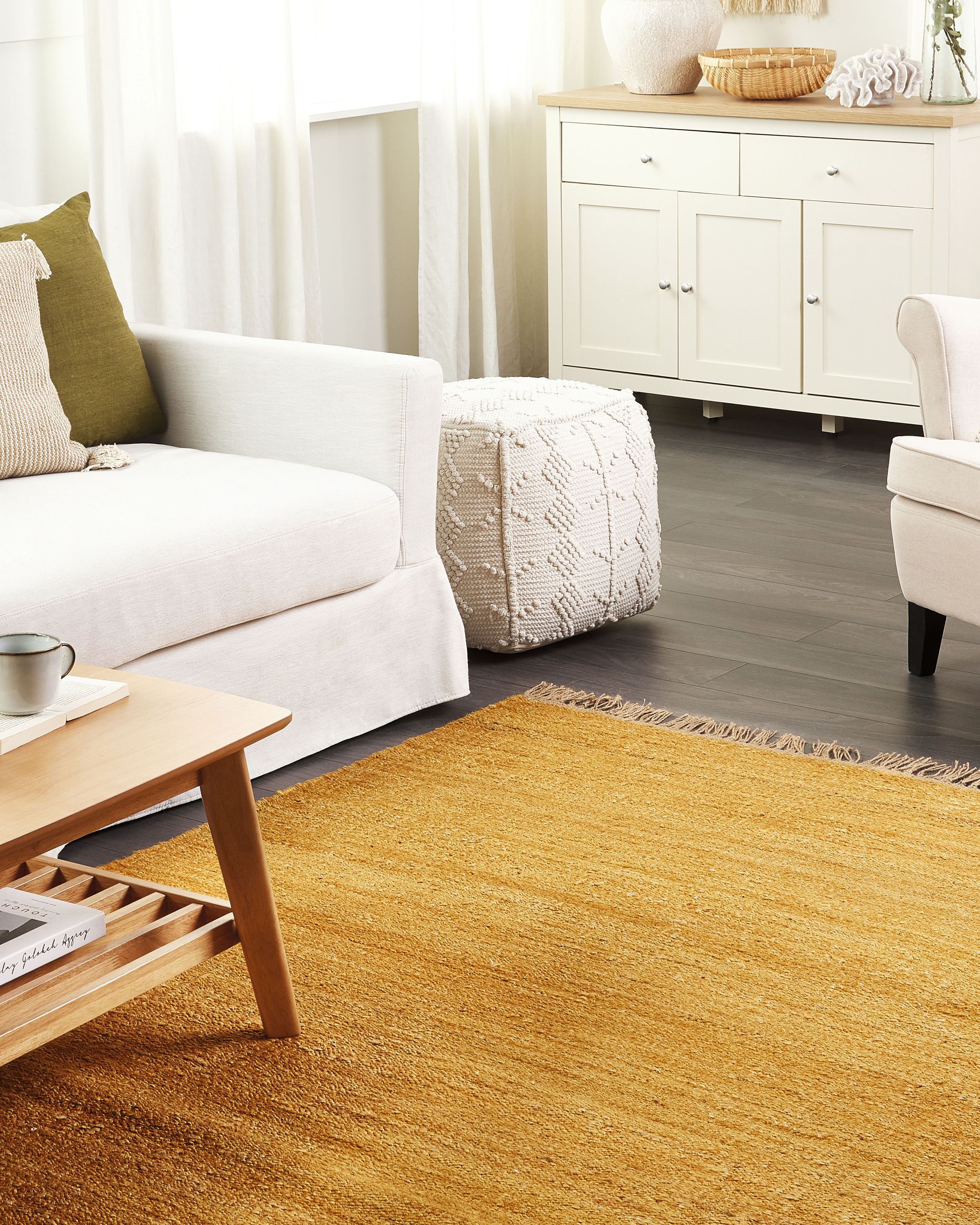 Rug LUNIA Mustard 160 x 230 cm Jute