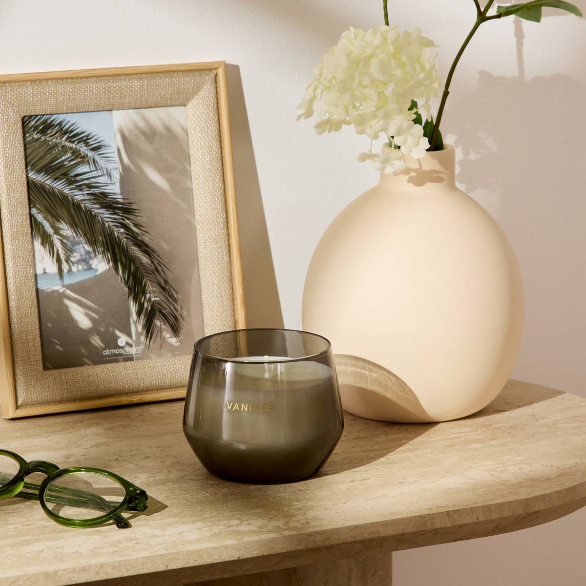 Scented Candle "Glowy" Scent Gourmet, Vanilla, 300g