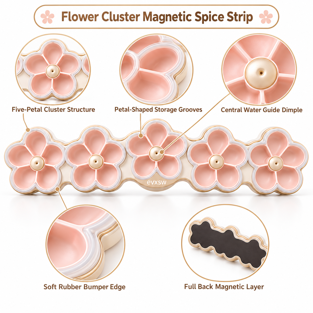 Flower Cluster Magnetic Spice Strip