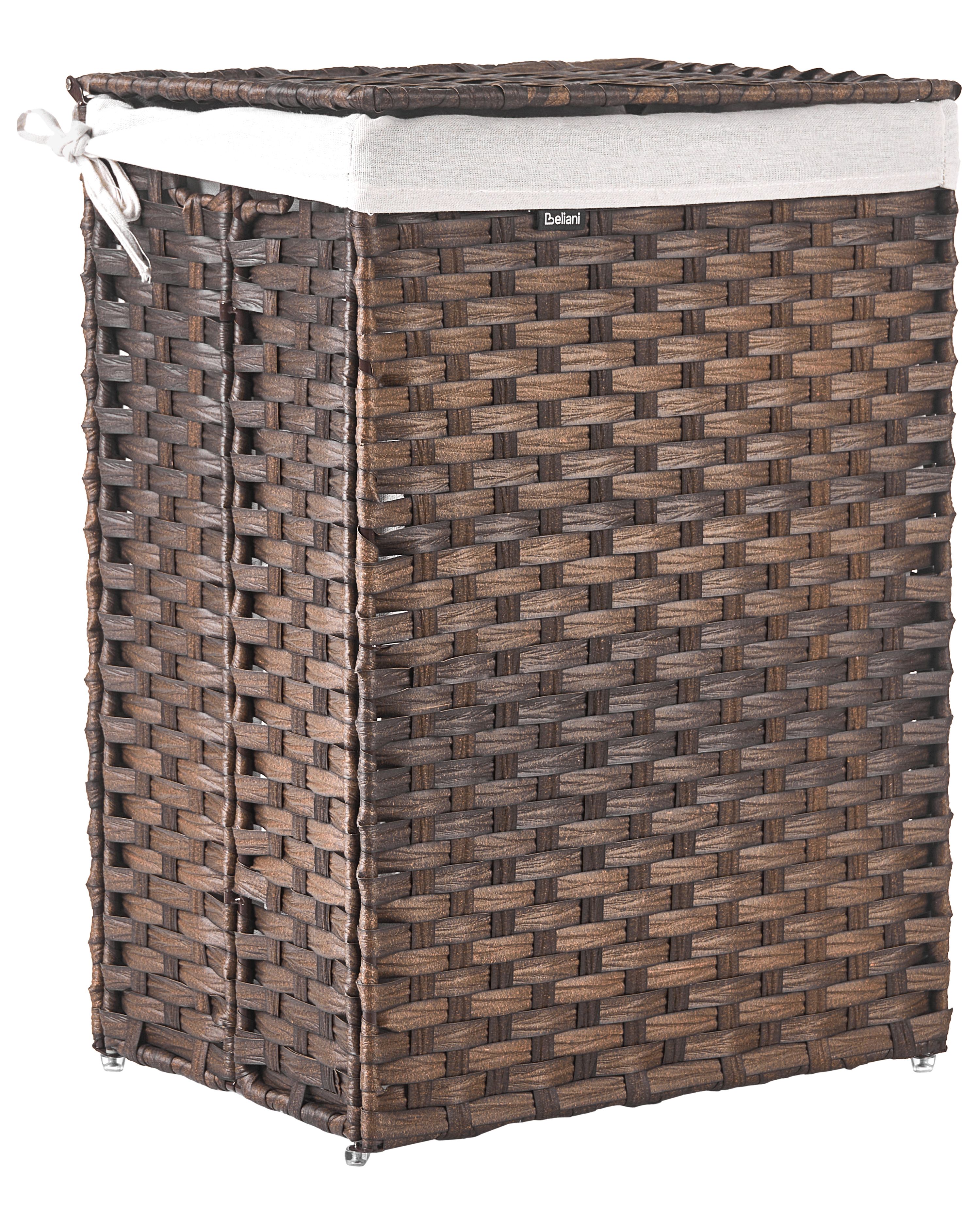 Laundry Basket MUCUBAJI Fabric Dark Brown 83 L