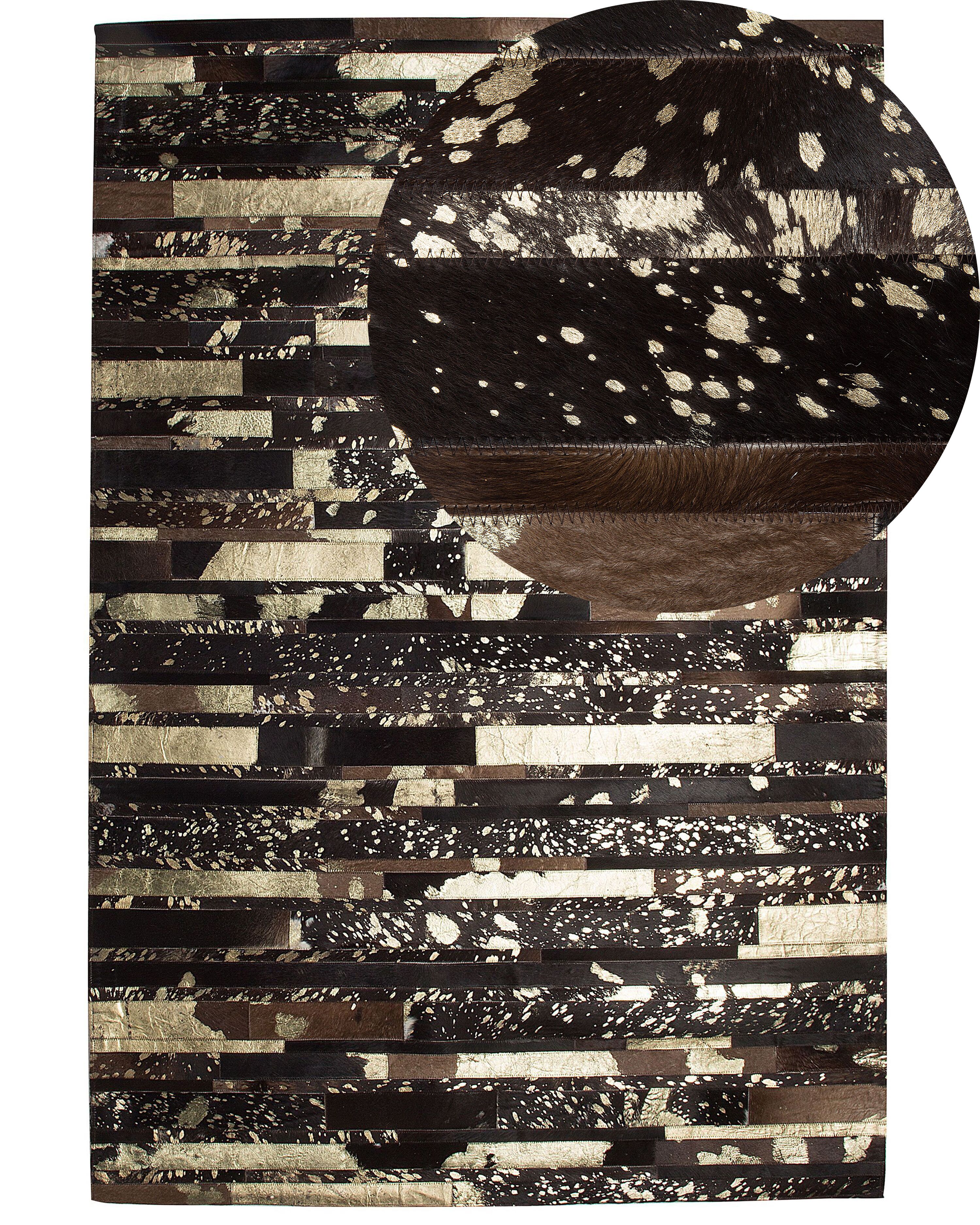 Rug ARTVIN Brown 160 x 230 cm Leather