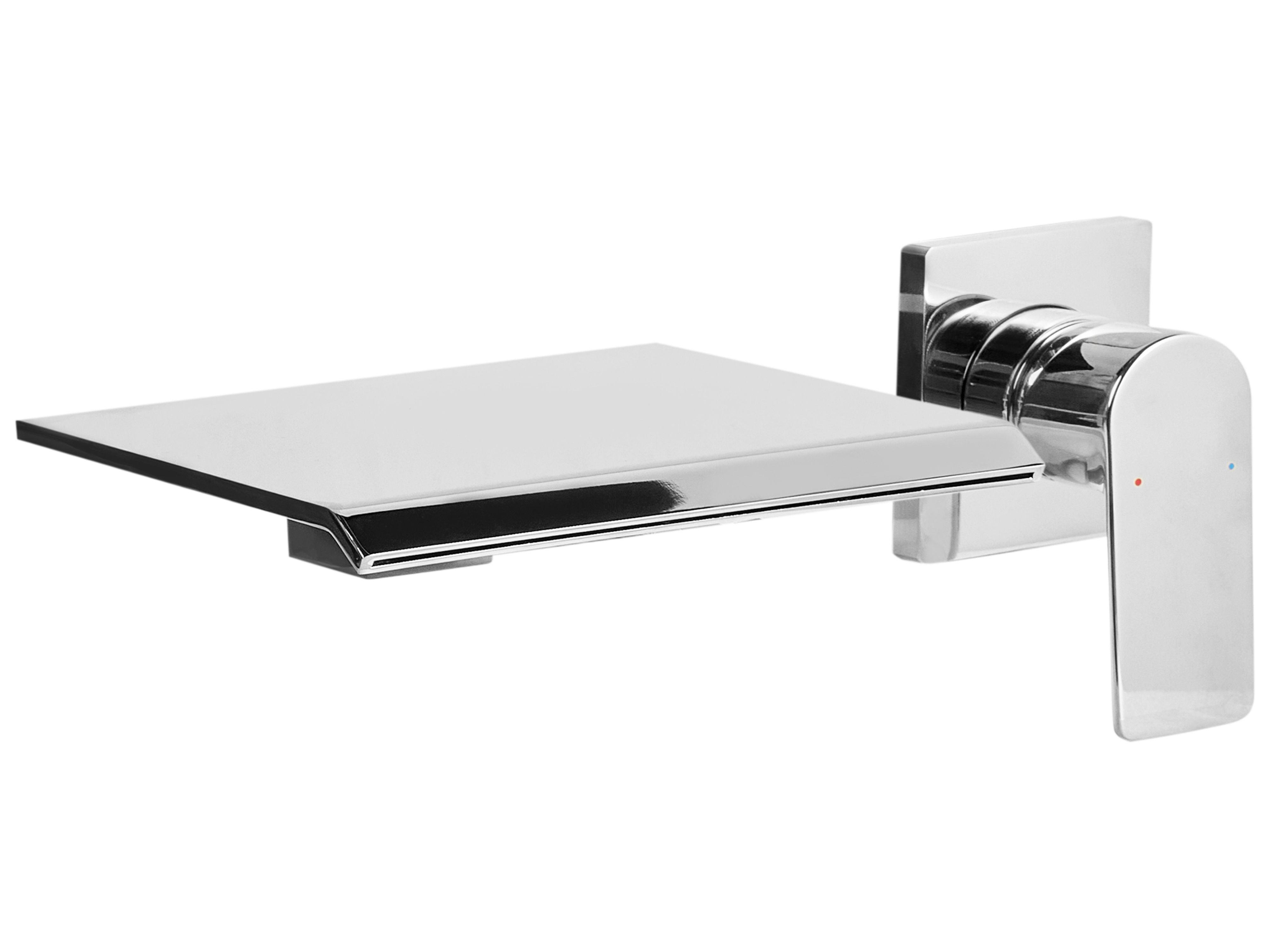 Wall Mounted Basin Mixer Tap APONWAO Brass Silver