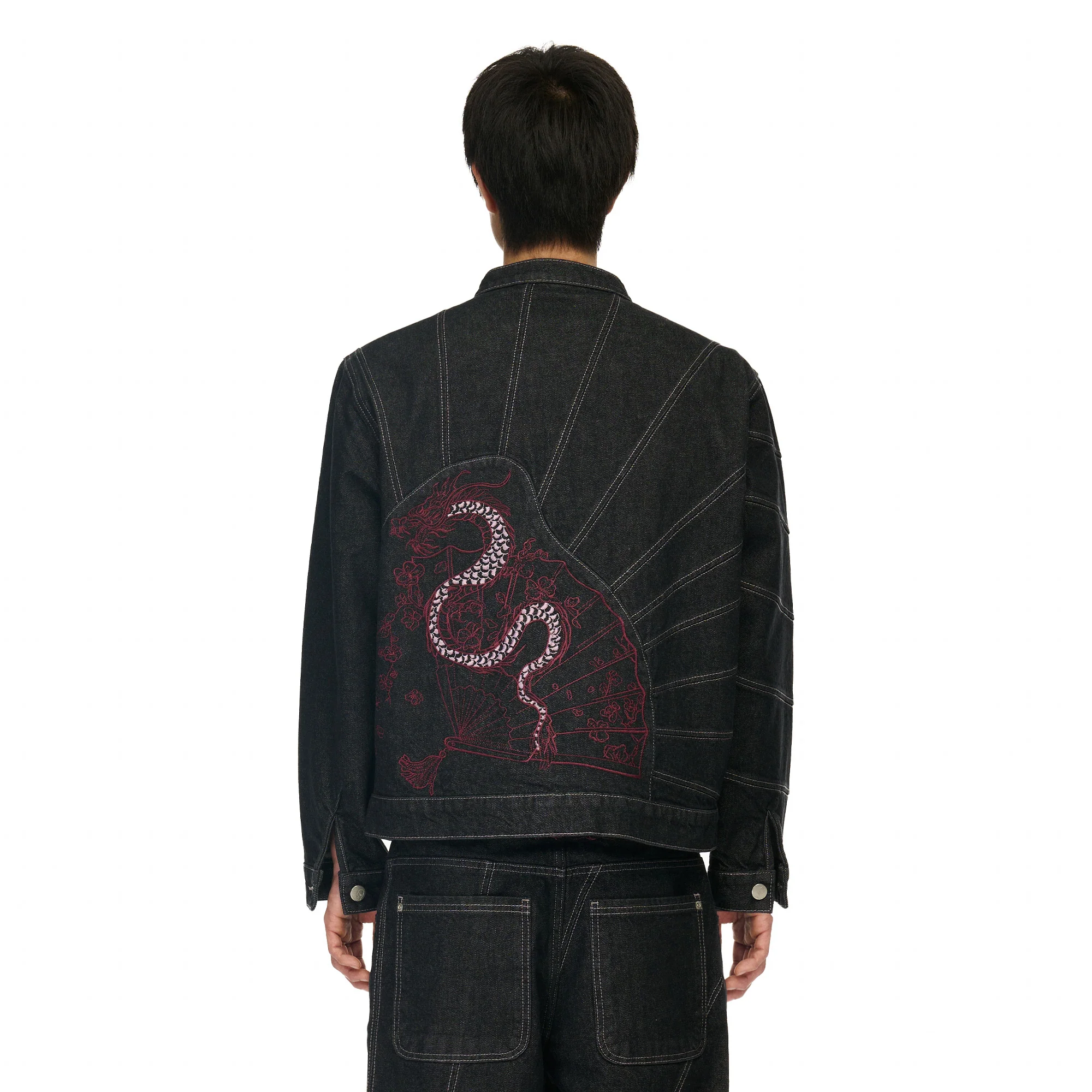"yakuza" raw denim Jacket