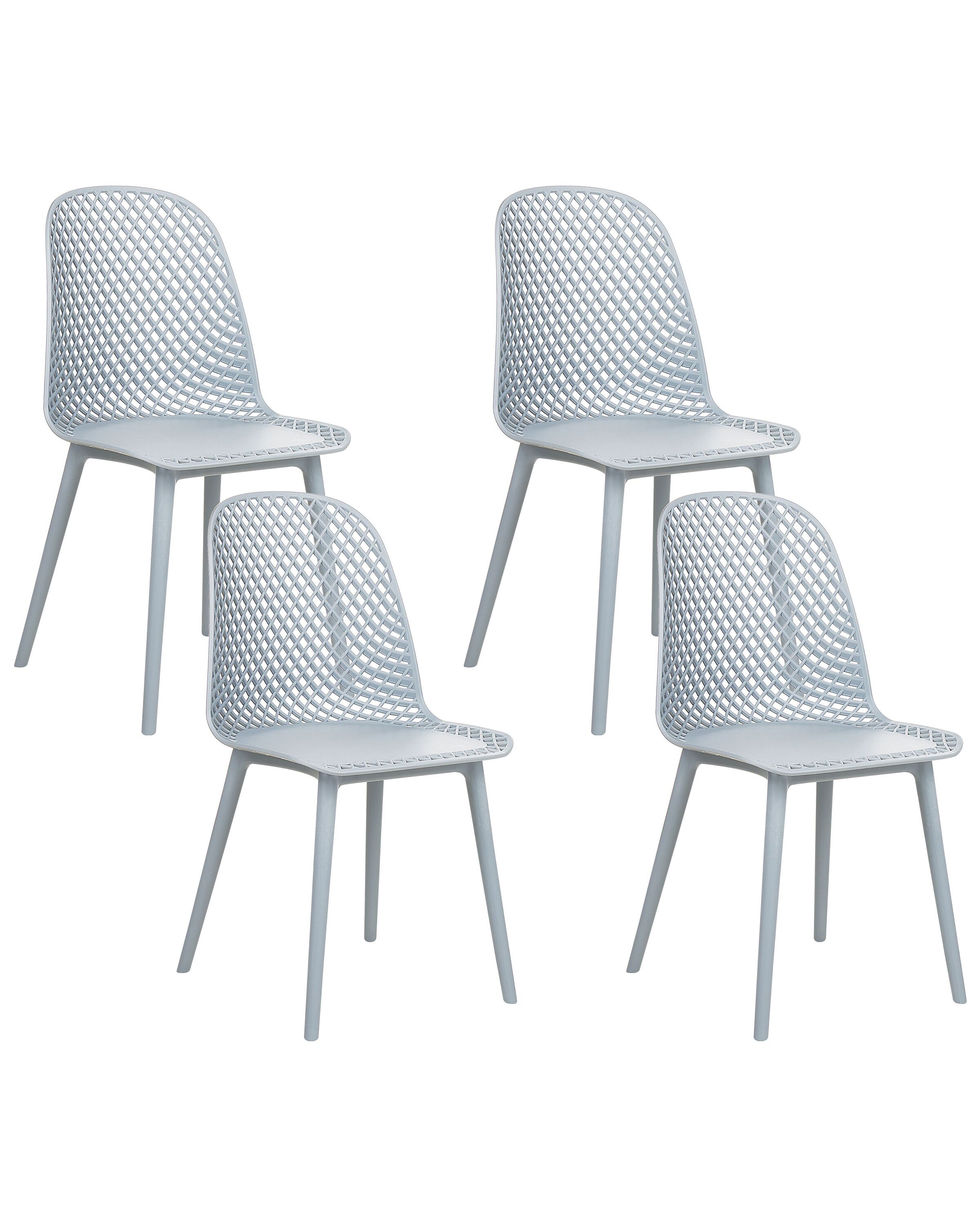 Set of 4 Dining Chairs EMORY Light Blue