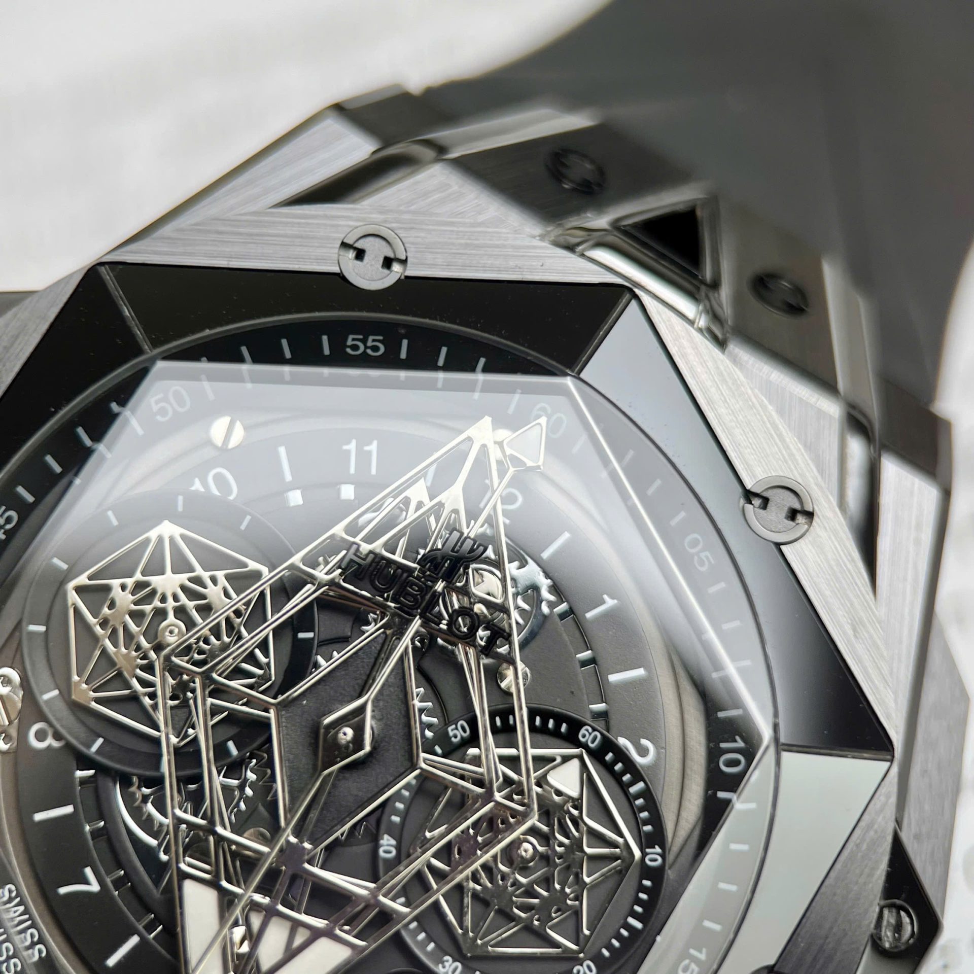 Hublot Best Copies Watches Big Bang Sang Bleu II Black Ceramic BBF Factory 45mm - Top club