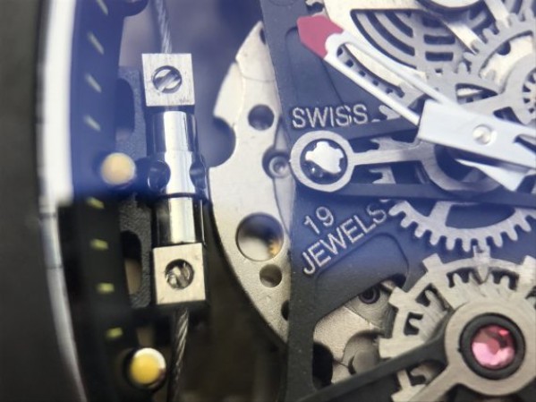 Replica Richard Mille RM027 PVD Skeleton Dial Black Rubber Strap 6T51 - Top club