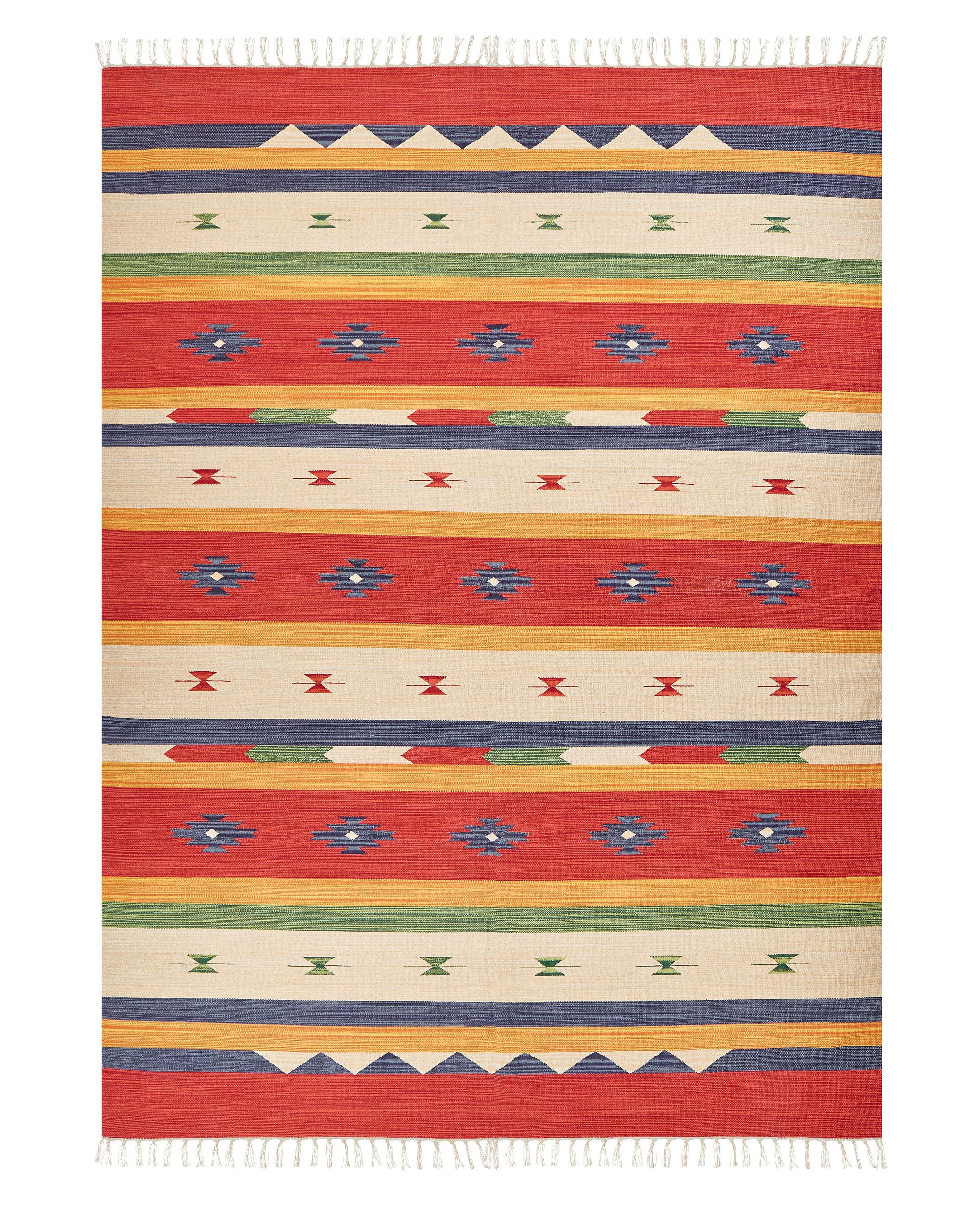 Rug ALAPARS Multicolour 140 x 200 cm Cotton Kilim