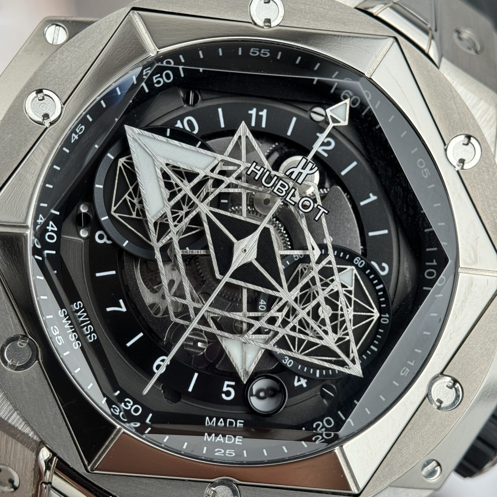 Hublot Replica Watch Big Bang Sang Bleu II Titanium Black Dial BBF 45mm - Top club