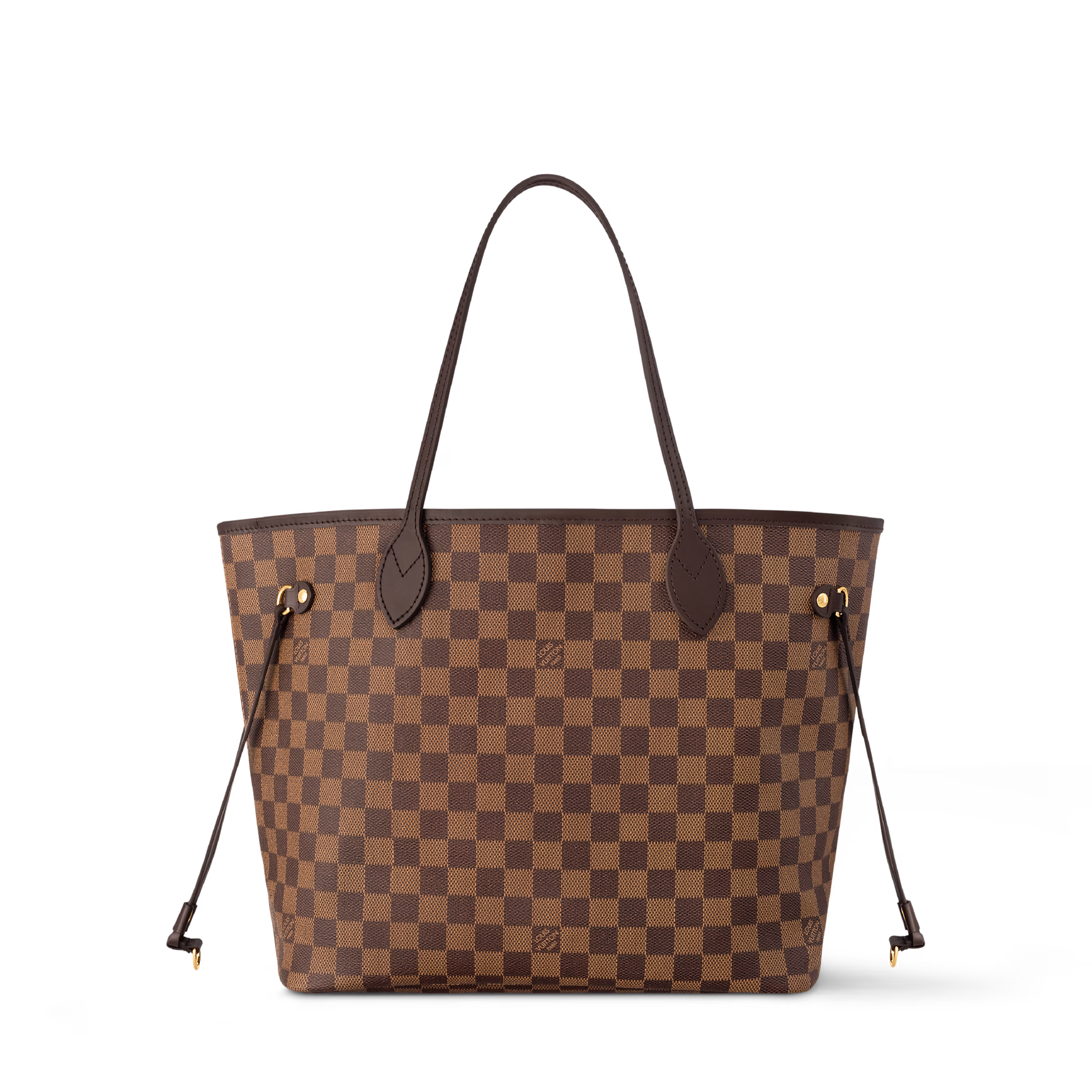 Louis Vuitton Neverfull MM Damier Ebene Tote Bag with Cherry Interior - COZYMIZE