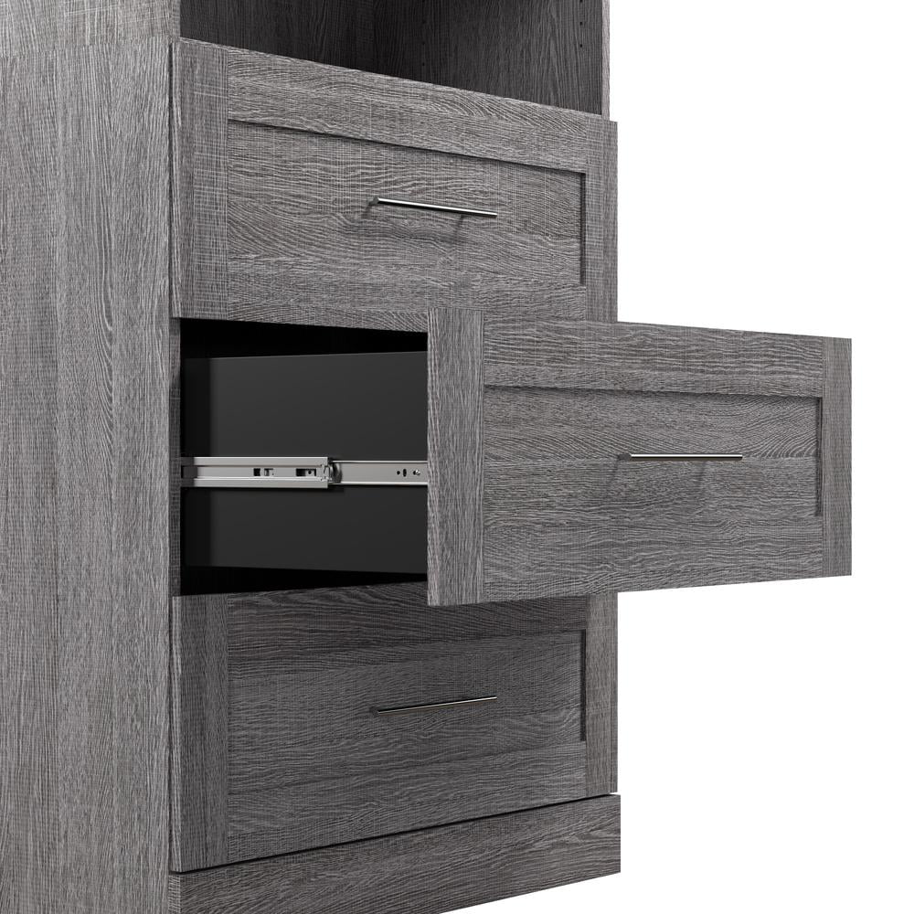 Bestar Pur 86W Closet Organizer System in White - Engineered Wood - Image 16