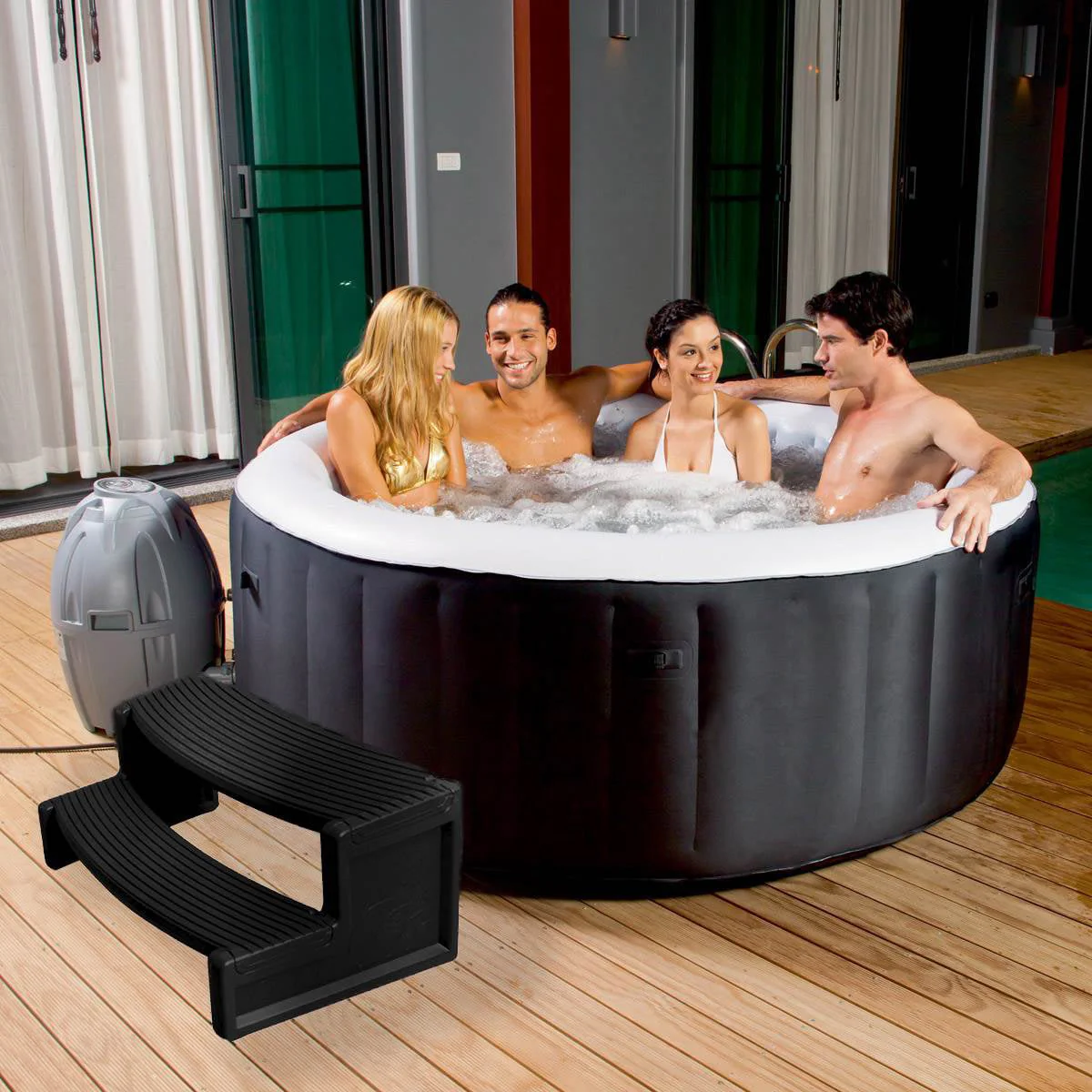 Confer Plastics Resin Multi Purpose Spa and Hot Tub Handi-Step Steps, Black - Image 3