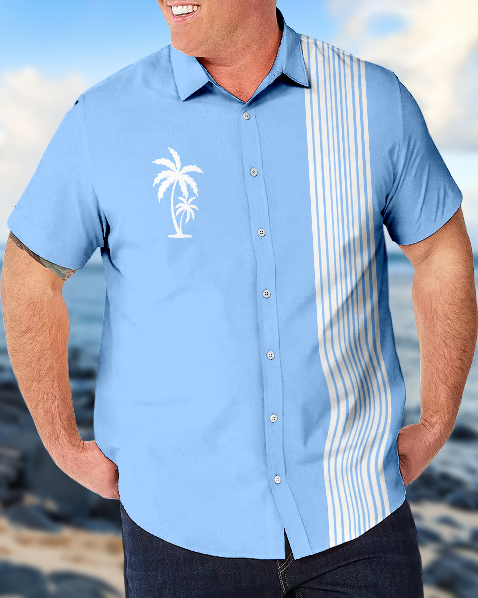 Men's Big Size Vacation Casual Hawaiian Short Sleeve Shirt 007