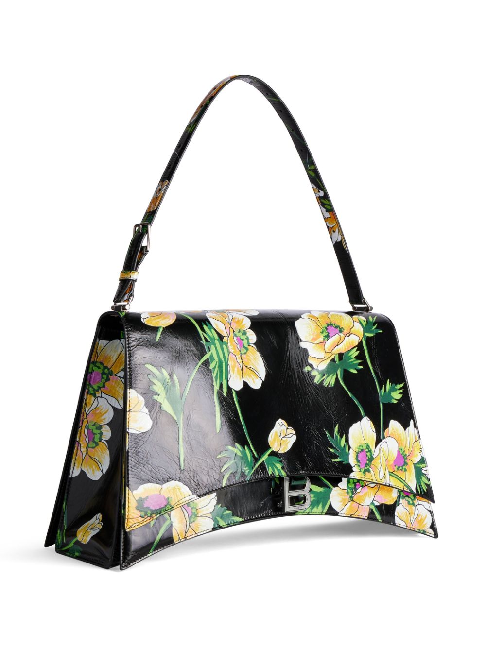 Balenciaga Bag Dupe large Crush Sling floral-print shoulder bag - Cola - Replicaclubs