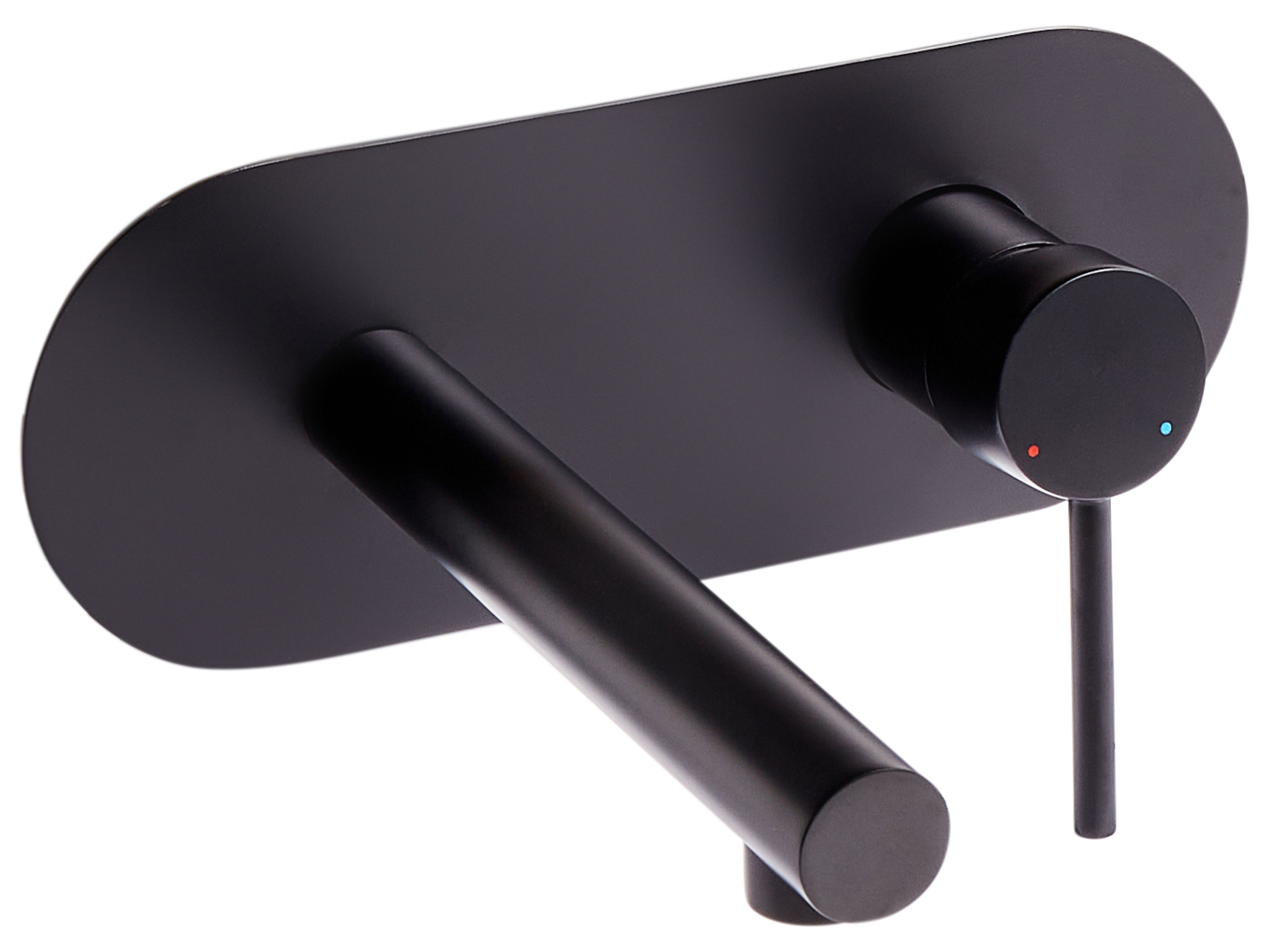 Wall Mounted Basin Mixer Tap CLAVIJO Brass Black