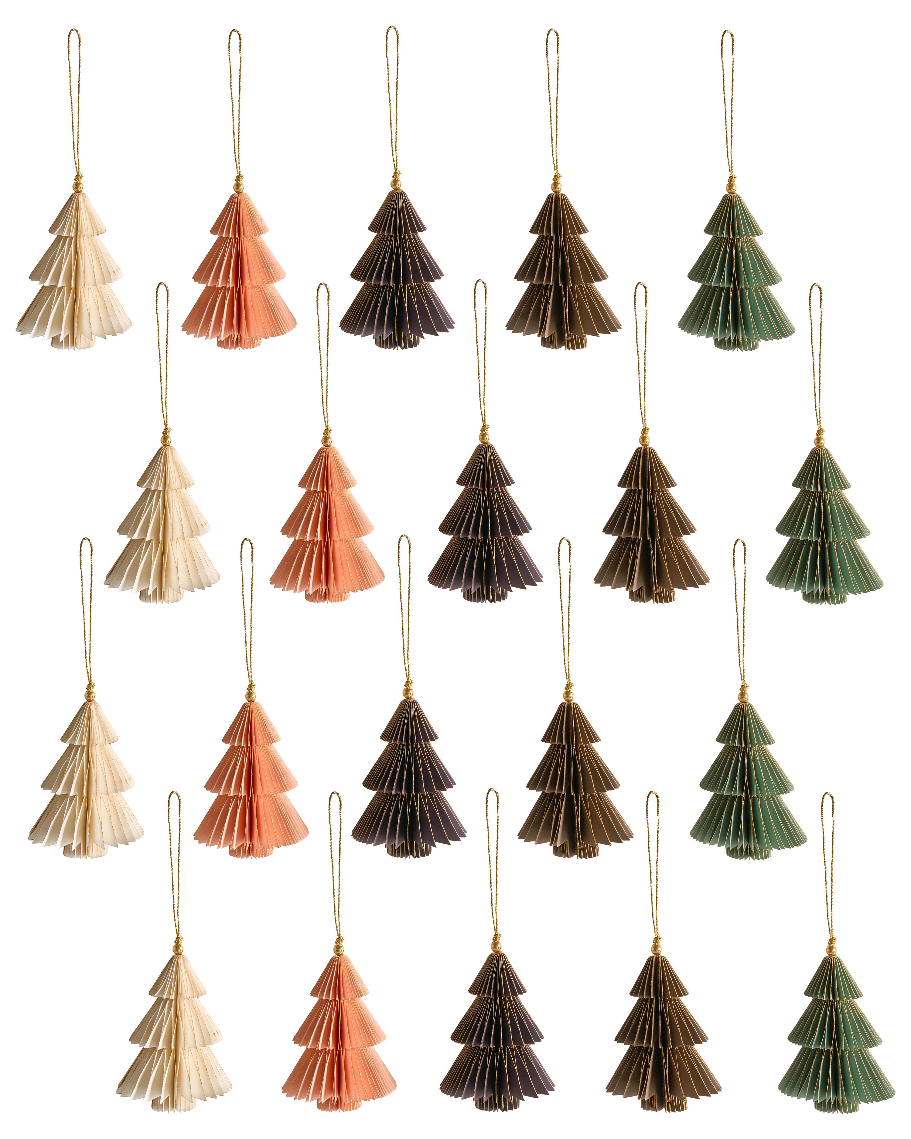 Set of 20 Christmas Tree Ornaments GUDENA Paper Multicolour