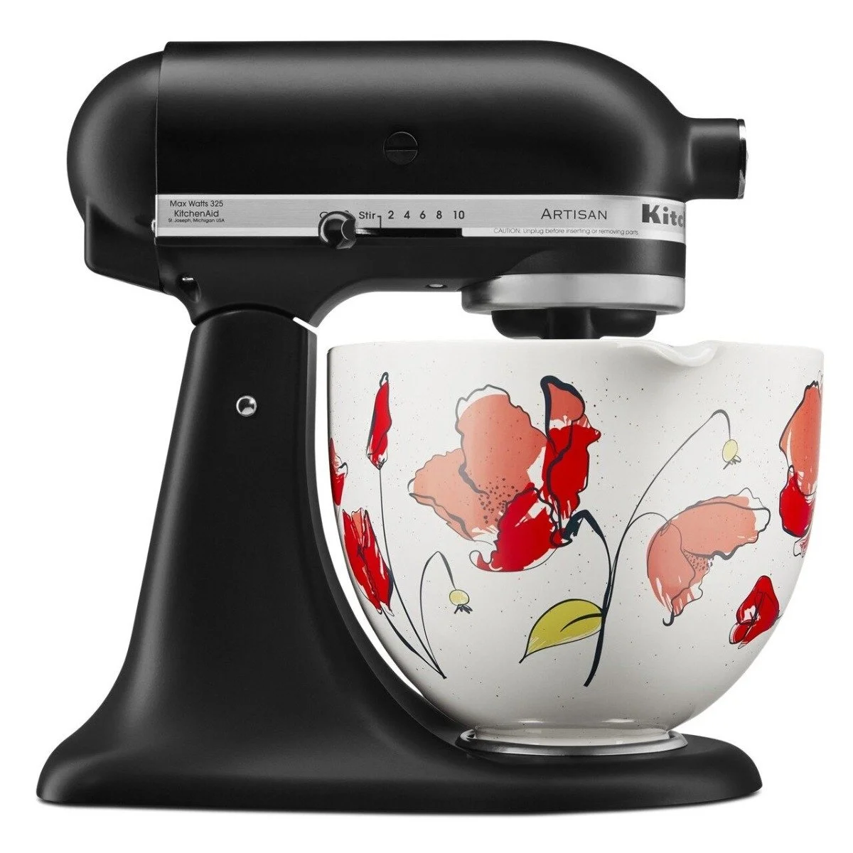 KitchenAid 5-Quart Poppy Ceramic Bowl | Fits 4.5-Quart & 5-Quart KitchenAid Tilt-Head Stand Mixers - Image 4