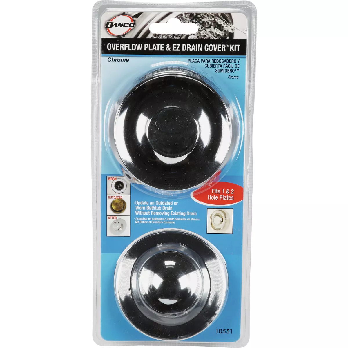 Danco Universal Chrome Tub Drain Trim Kit