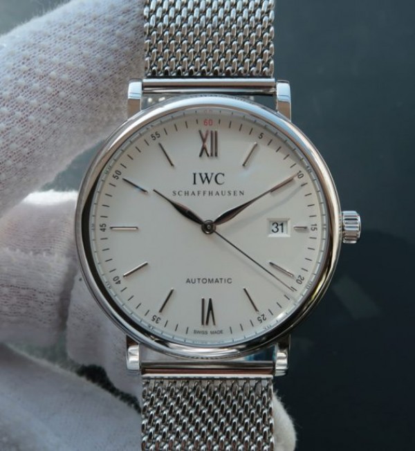 Replica IWC MK Portofino IW356505 Automatic White Dial SS Mesh Bracelet - Top club