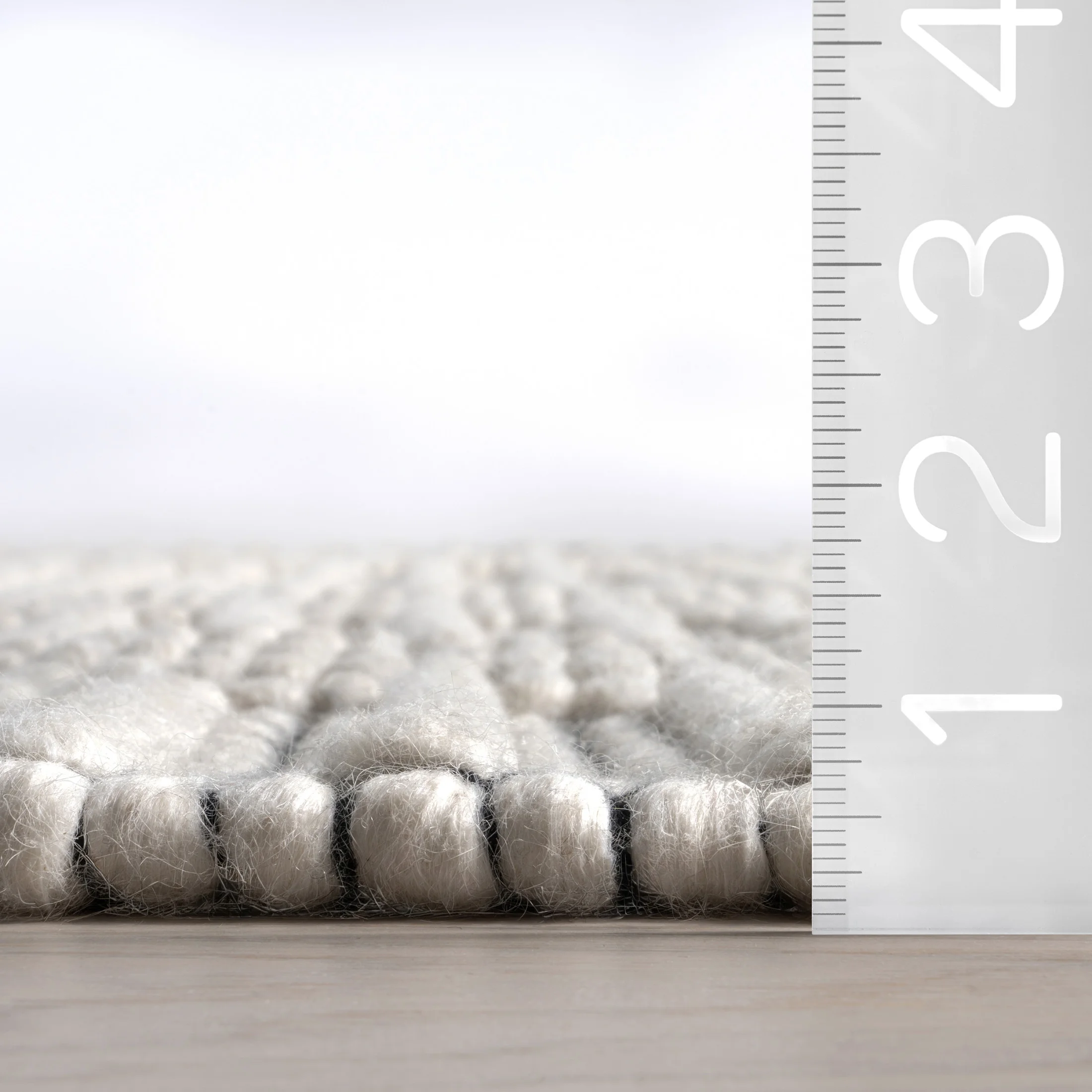 Rugs USA Devon Wool Blend Area Rug, 5' x 8', Devon Ivory