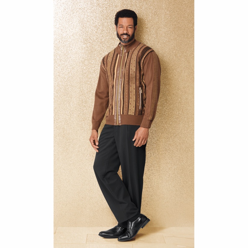 Stacy Adams Lurex-Trim Sweater - MIDNIGHT VELVET CATALOG