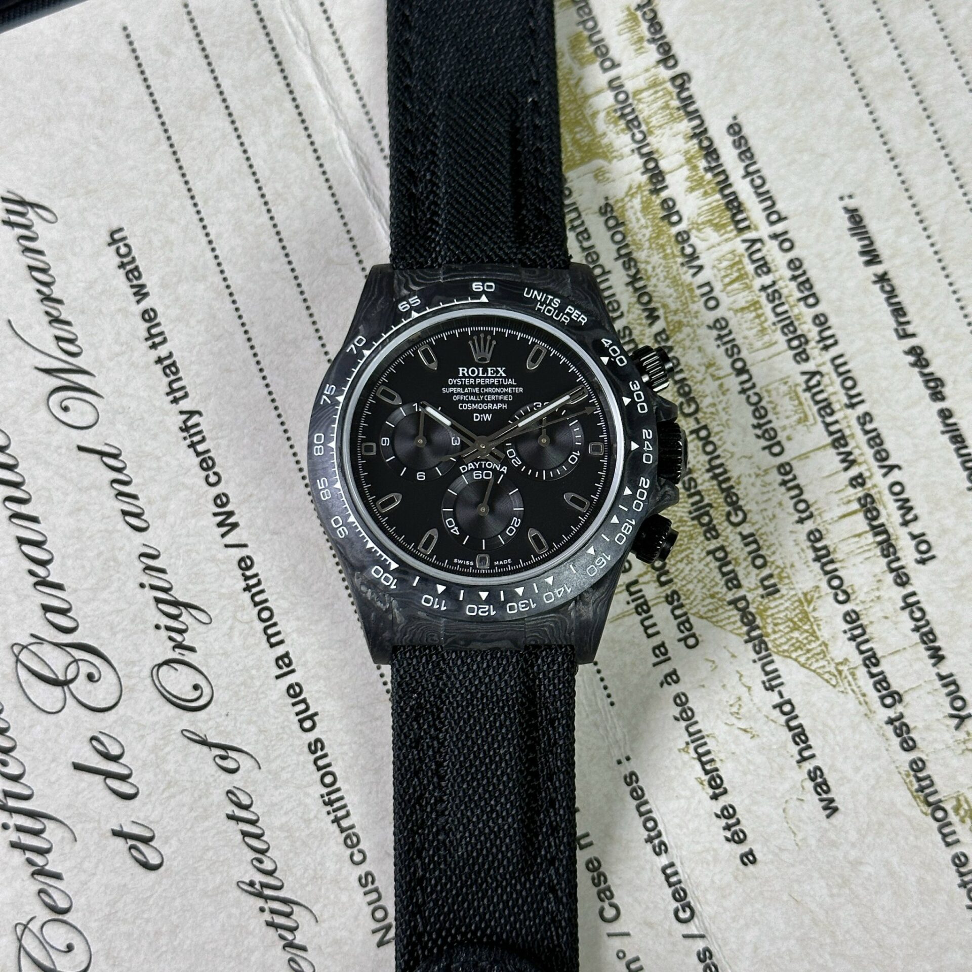 Rolex Daytona Diw Carbon Super Light Best Replica 1:1 Watch 40mm - Elite Watch Atelier