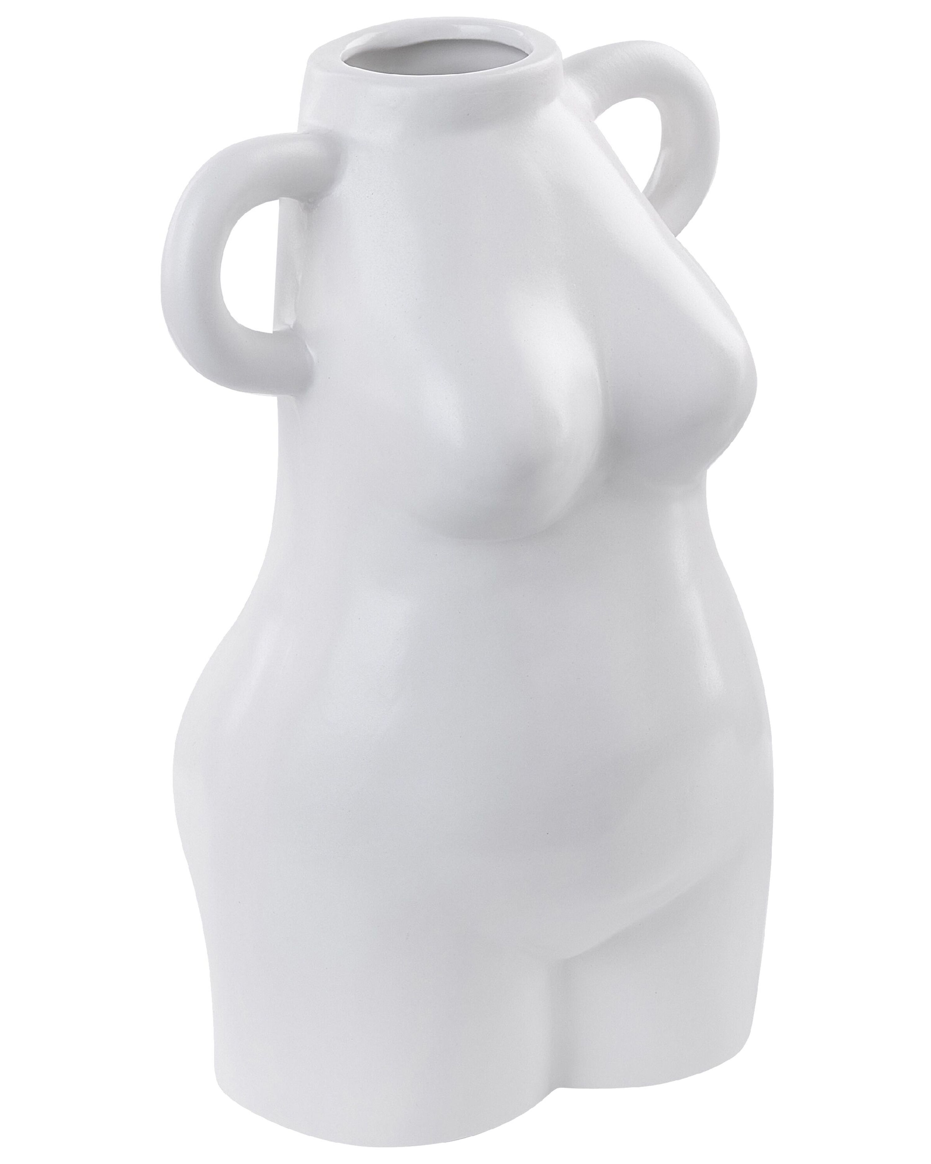 Flower Vase AIGIO Ceramic 25 cm White