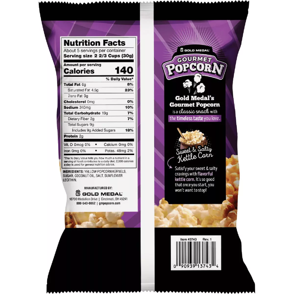 Gold Medal Gourmet 5.5 Oz. Sweet & Salty Kettle Corn