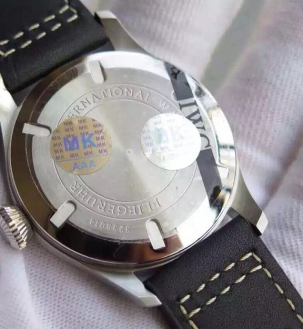 Replica IWC MKF Mark XVI Silver Dial Black Leather Strap A2892 - Top club