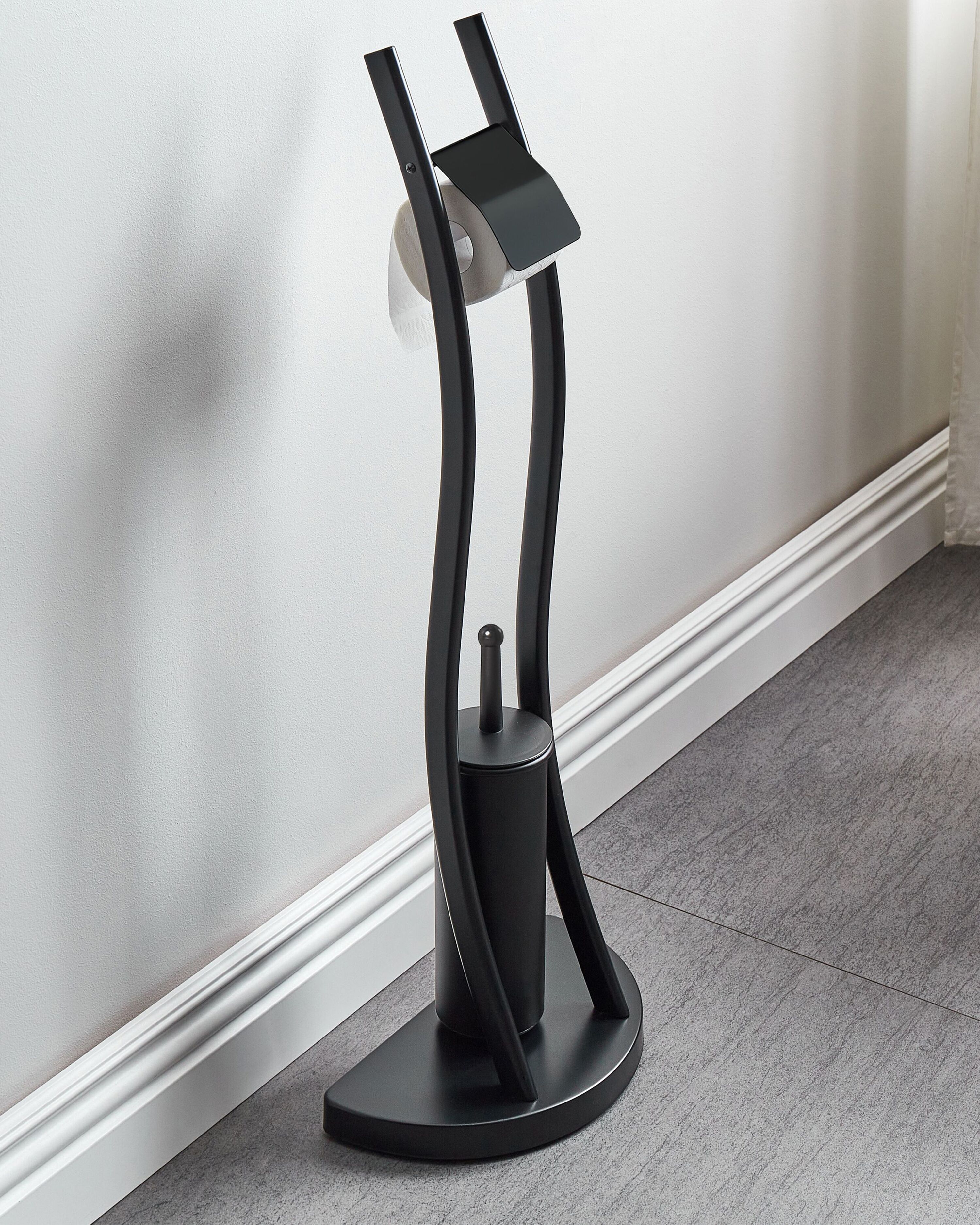 Toilet Roll and Brush Holder SOACHA Metal Black