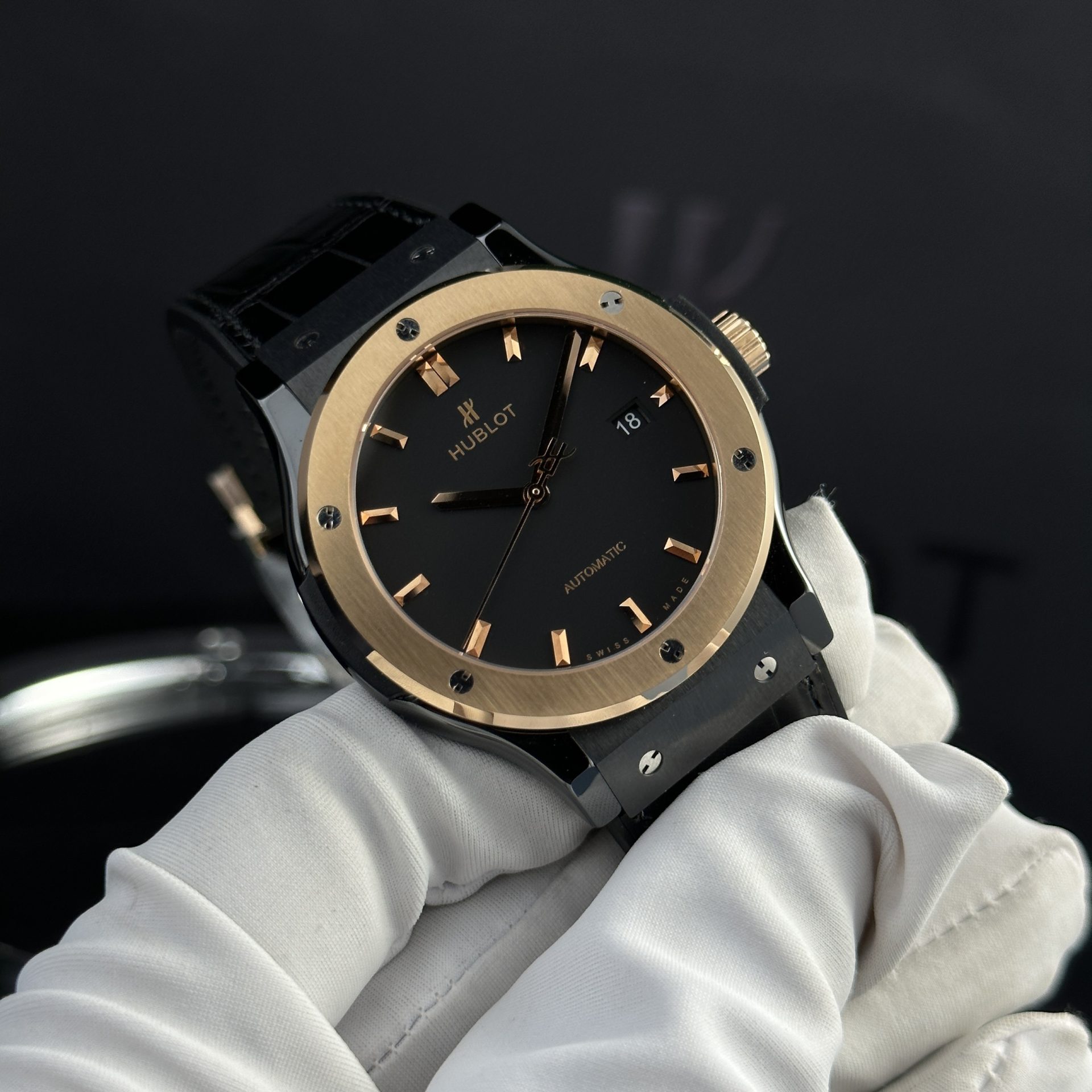 Hublot Best Fake Watches Classic Fusion Ceramic Demi King Gold 42mm - Top club