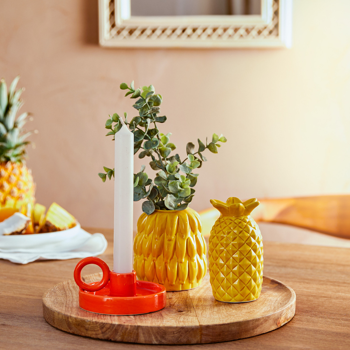 Candle holder "Yuca" Ceramic, H.5.5 cm