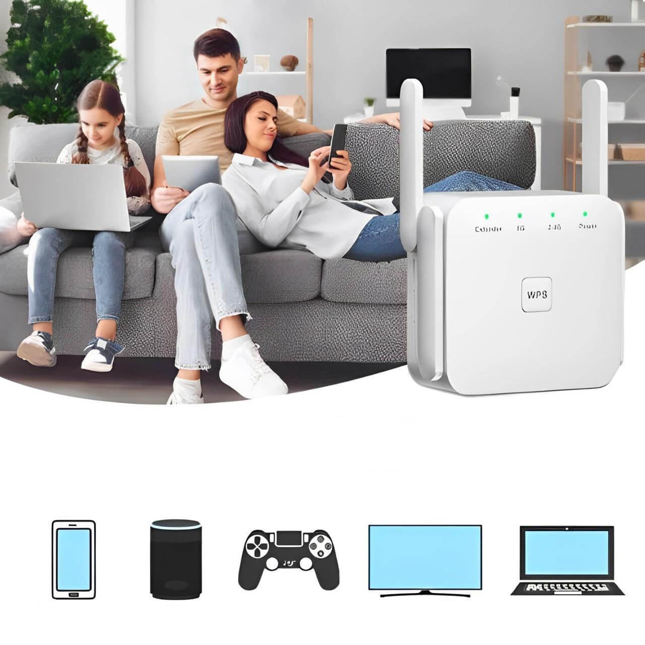 Wifi Extender met Krachtige Antennes en Eenvoudige Installatie - Beste Wifi Versterker voor Betrouwbaar Bereik en Stabiel Signaal
