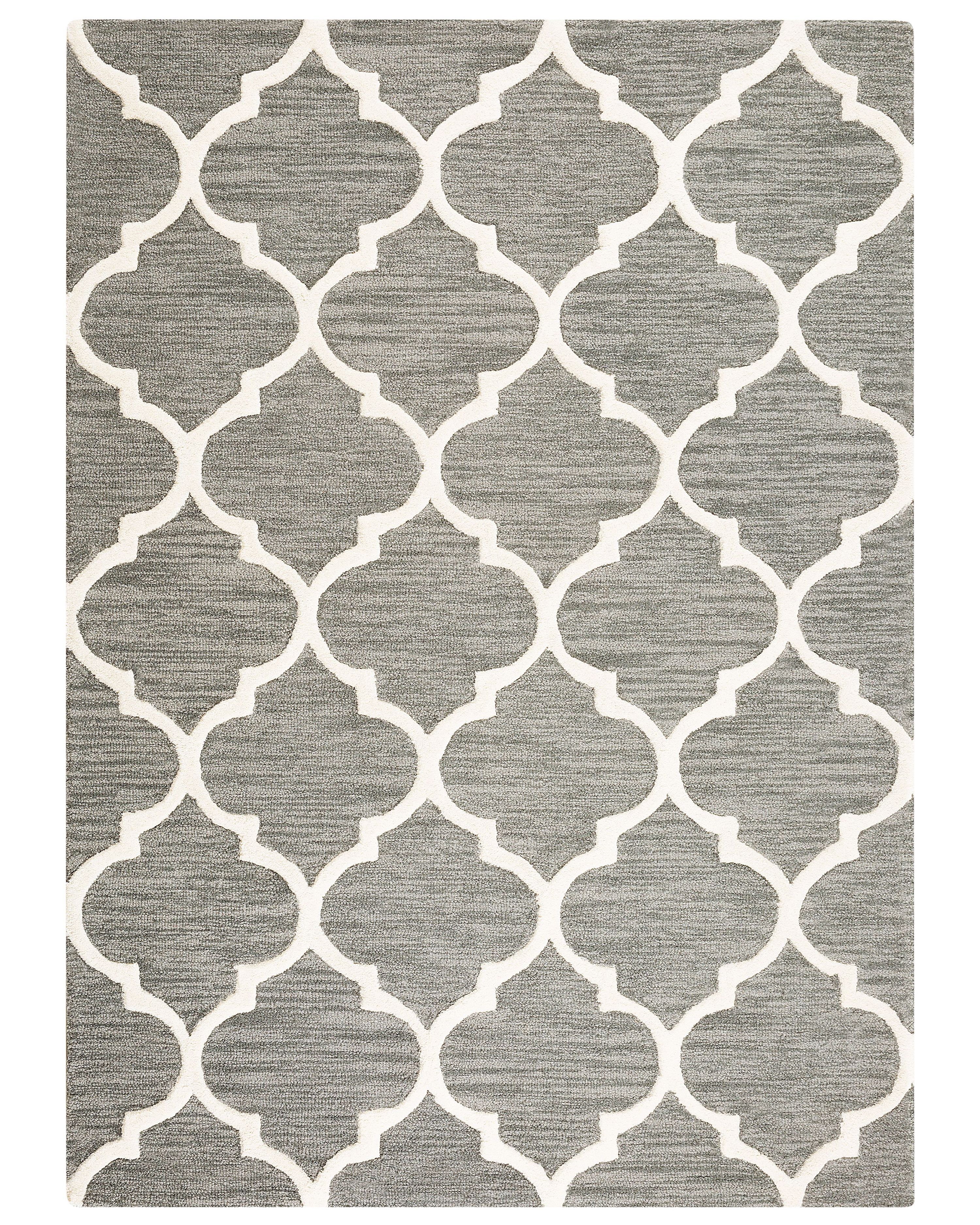 Rug YALOVA Grey 160 x 230 cm Wool
