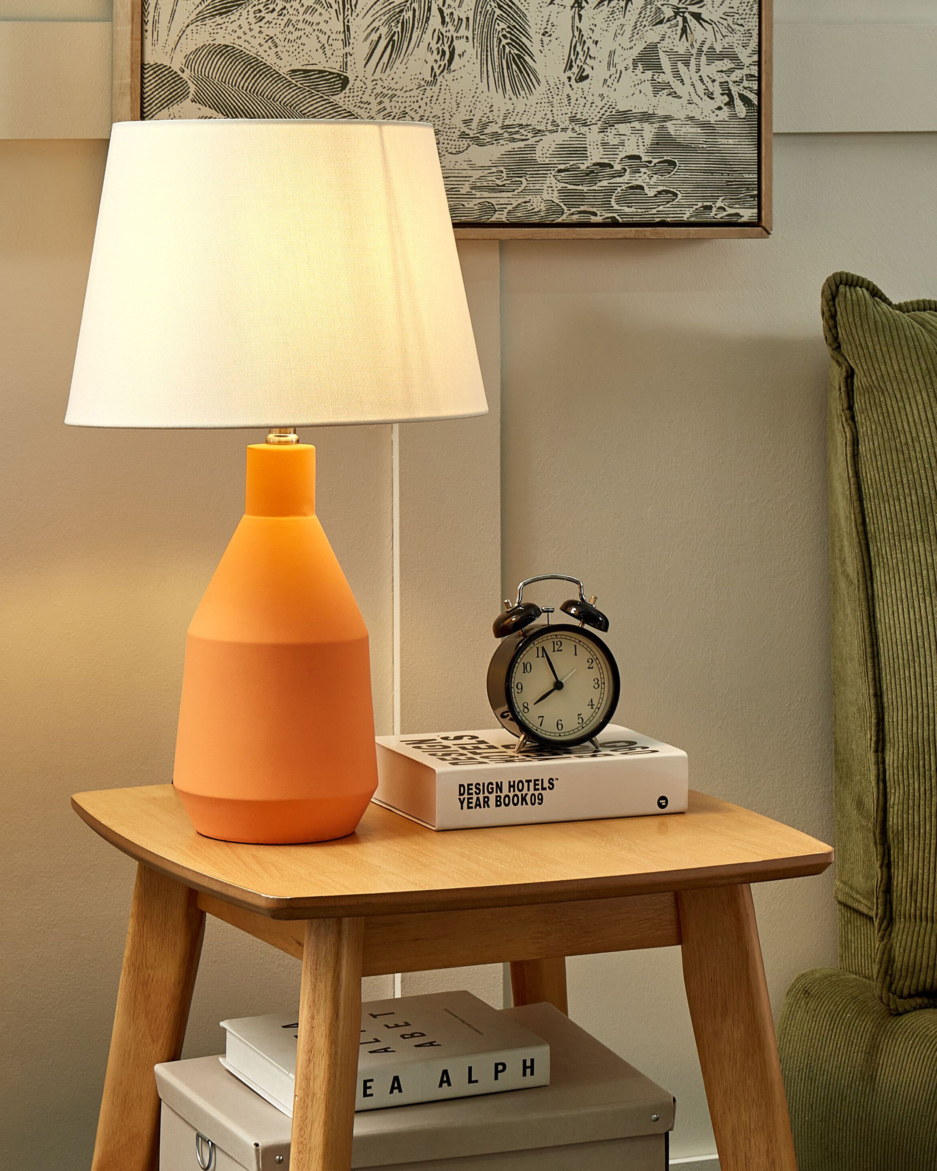 Table Lamp LAMBRE Ceramic Orange