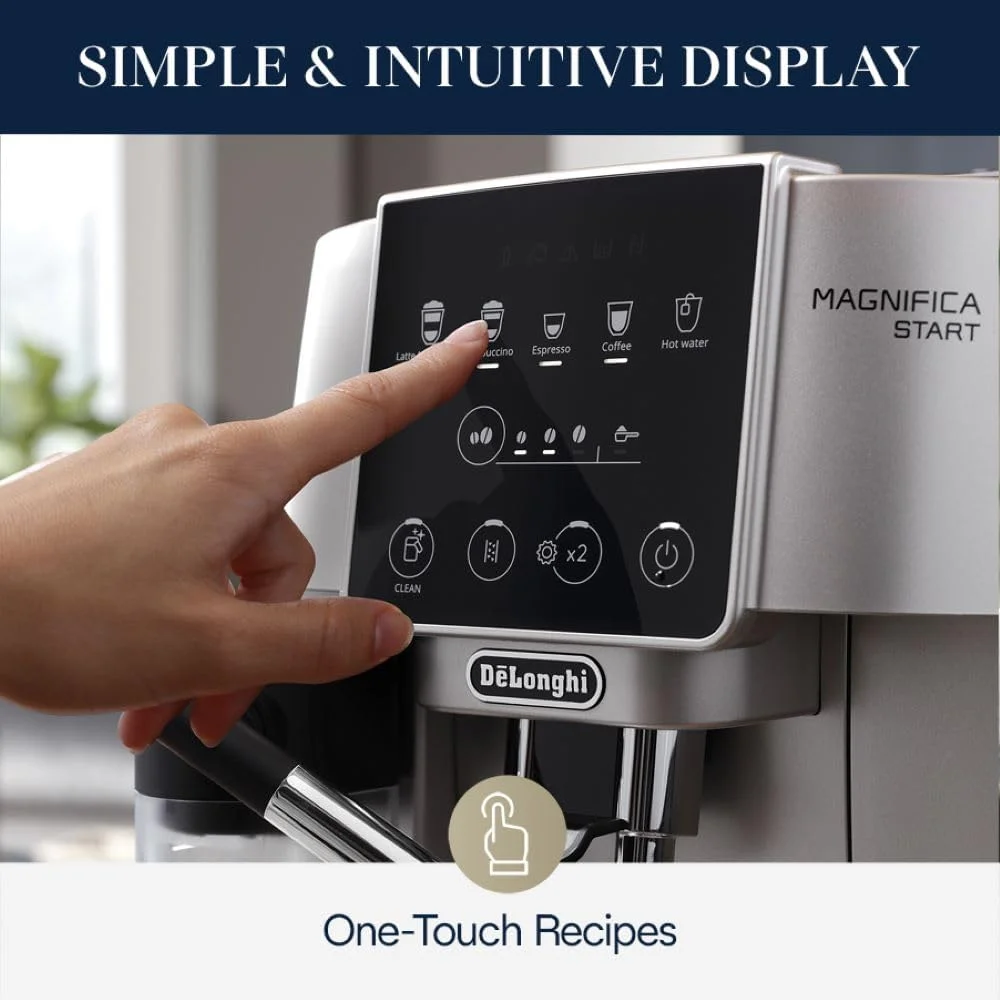 De'Longhi Magnifica Start Fully Automatic Espresso Machine with Automatic Milk Frother - Silver - Image 3