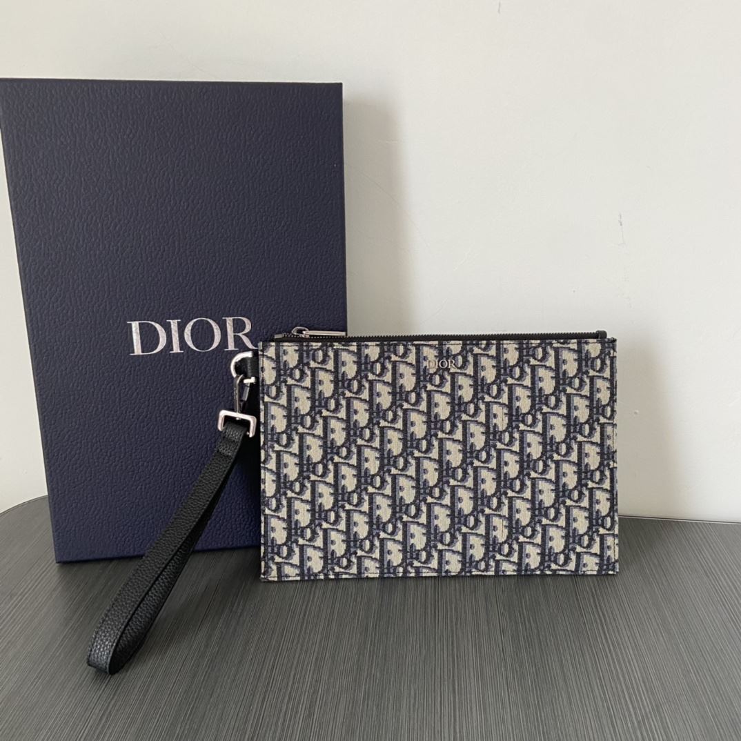 Oblique Jacquard A5 Pouch Beige For Women‎ 10.5 in/26.5cm CD 2ESCA338YSE_H05E1:1High-quality replica