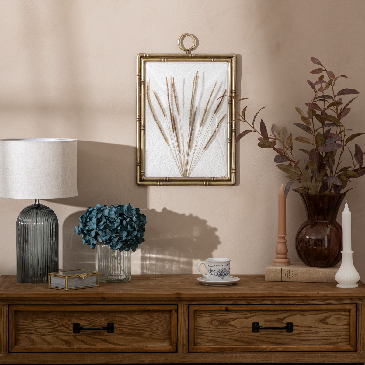 Curved stem wall art "Jonas" 46x30 cm