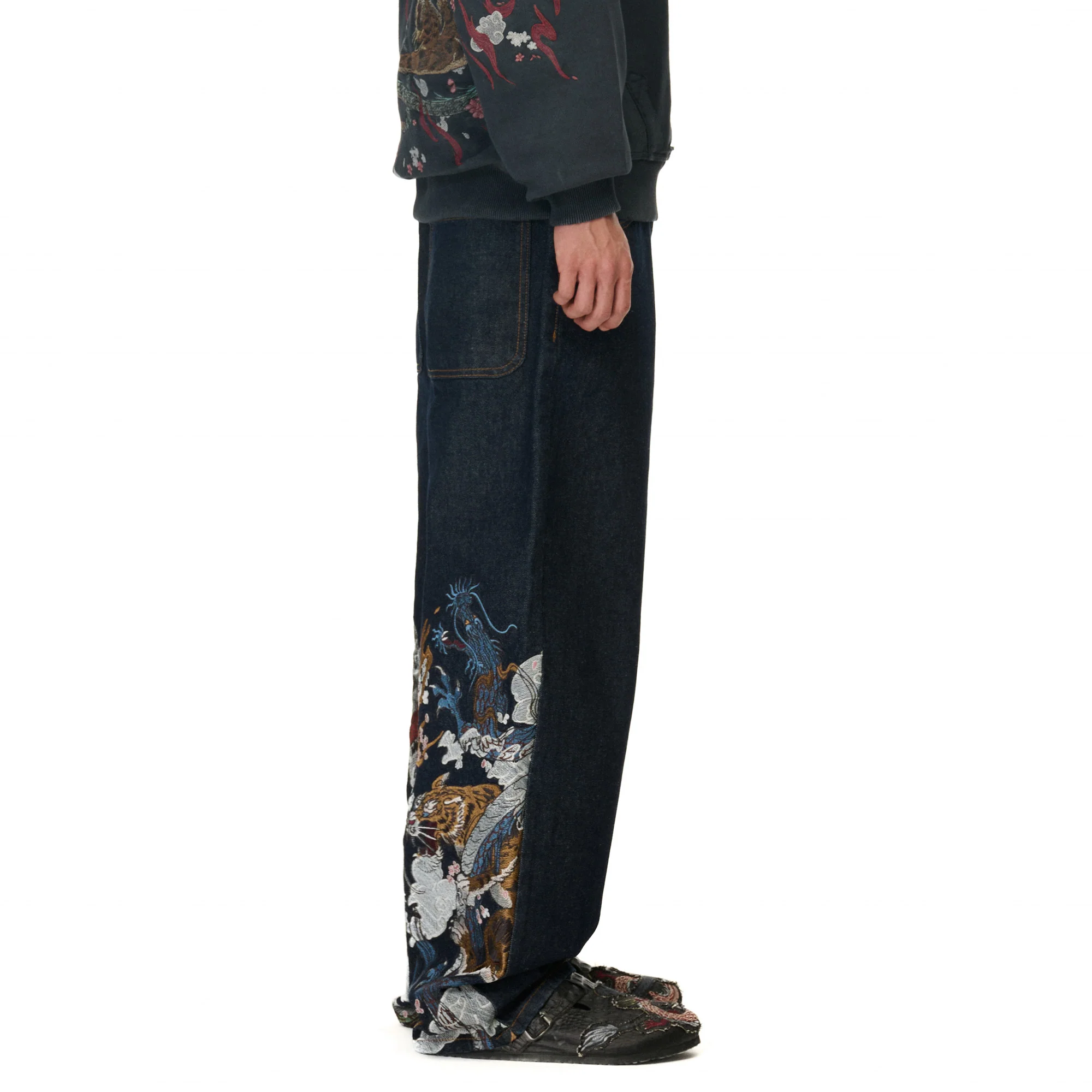 "yakuza" raw Denim blue